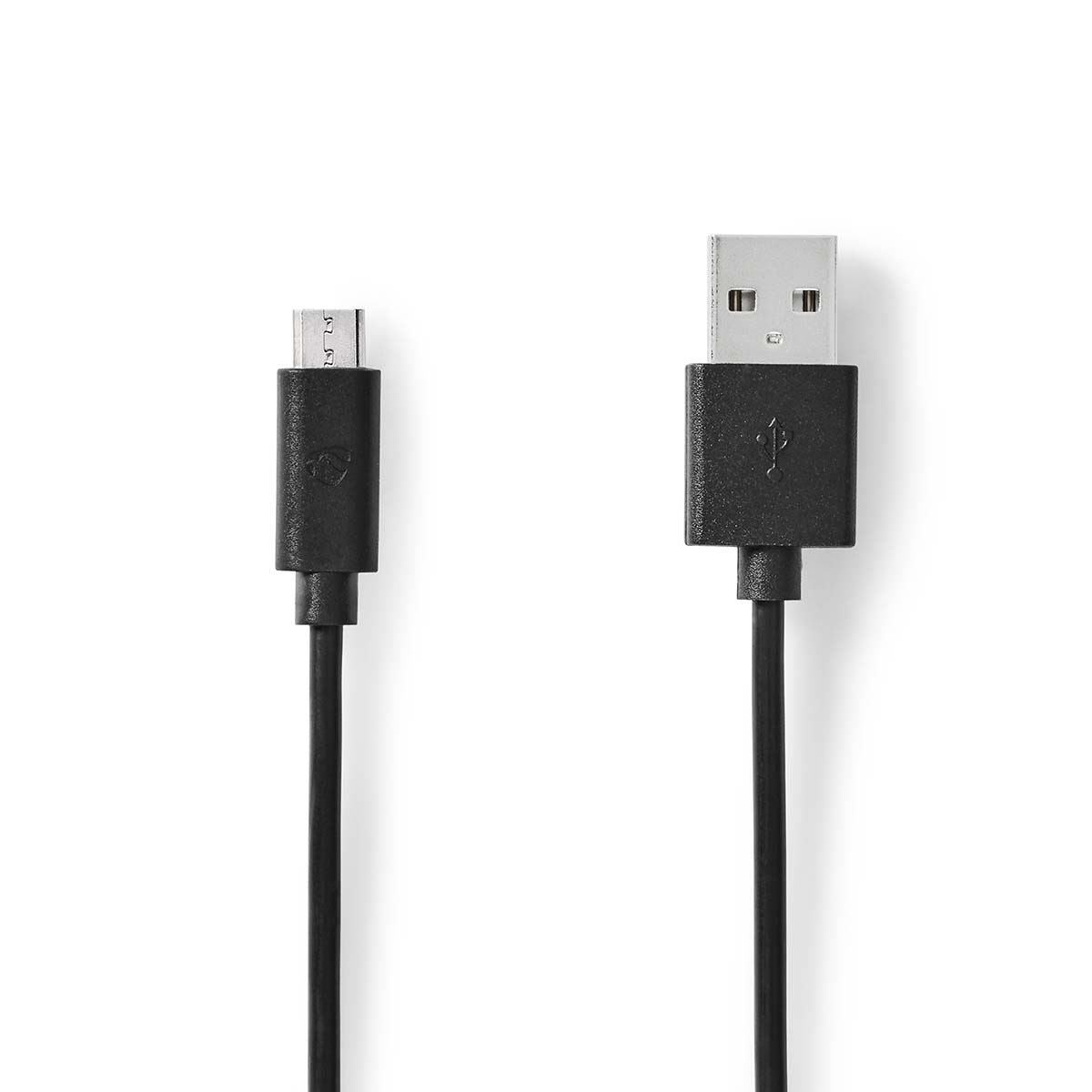 Nedis USB Cable | USB 2.0 | USB-A Male | USB Micro-B Male | 10 W | 480 Mbps | Nickel Plated | 1.00 m | Round | PVC | Black | Label