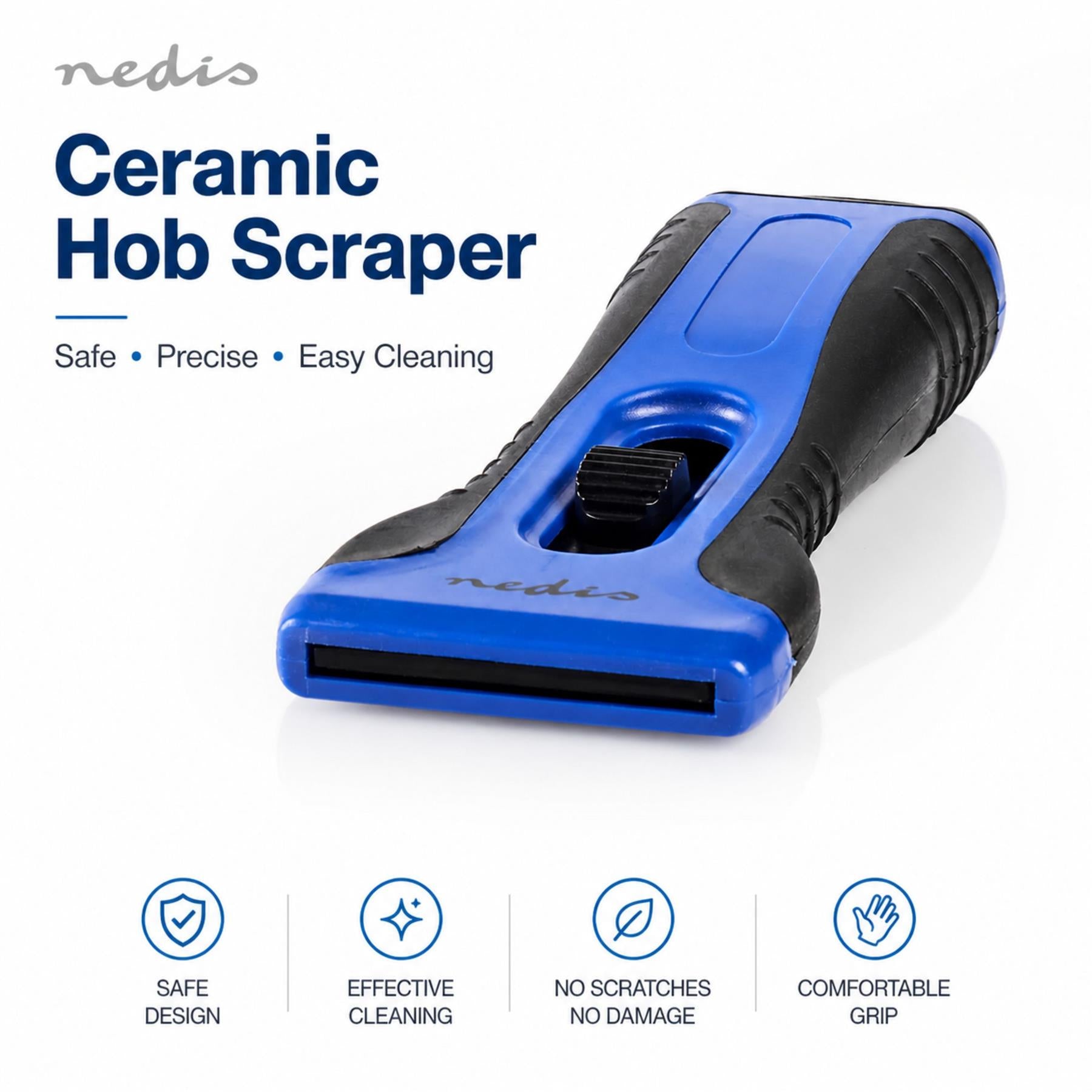 Nedis Hob Scraper Cleaner for Glass, Ceramic, Induction Plate Hobs