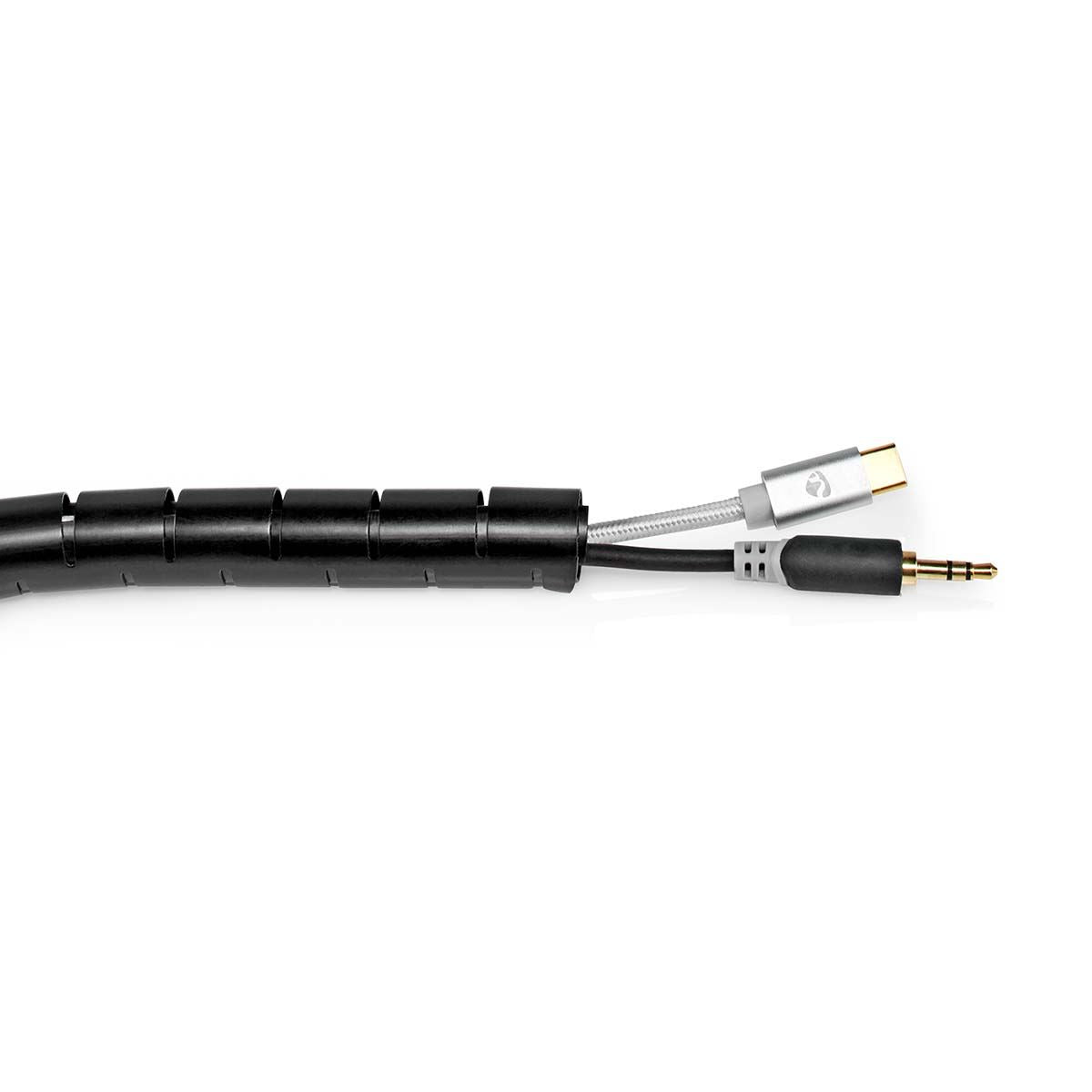 Nedis Cable Management | Spiral Sleeve | 1 pcs | Maximum cable thickness: 22 mm | PE | Black