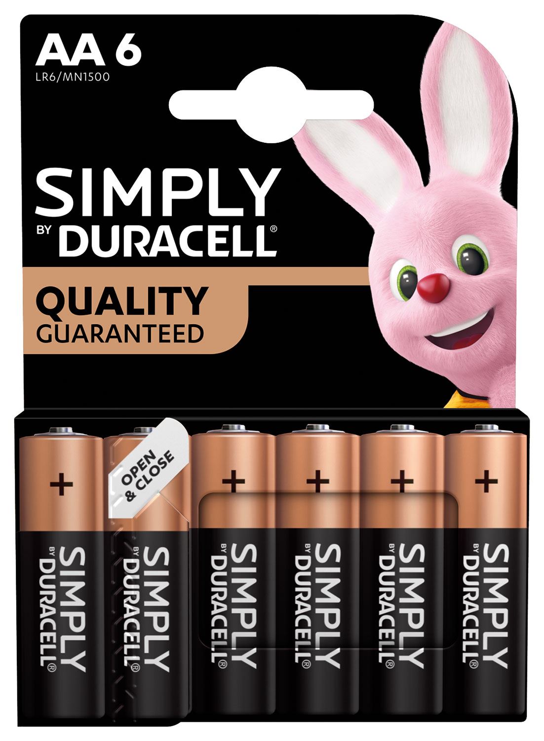 Duracell AA Simply Battery Alkaline Batteries - 6 Pack