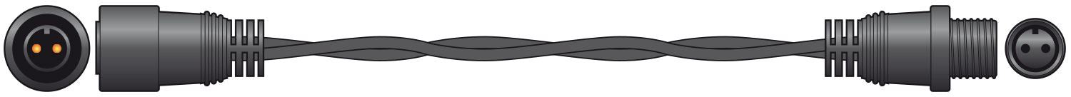 Lyyt Heavy Duty Lyyt-Link Outdoor String Light Rubber Extension 5m Cable (2 Pin)