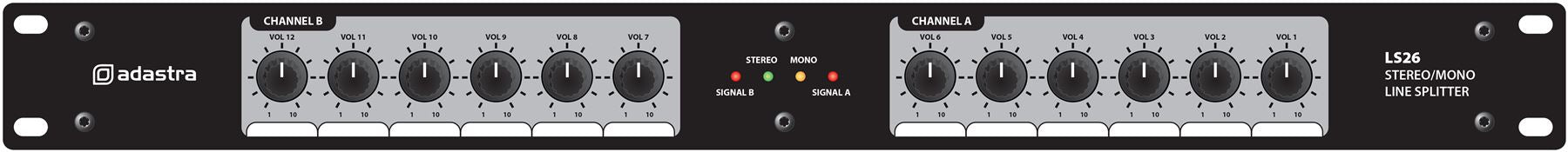 Adastra LS26 Line Splitter 1:12 / 2:6 Input / Outputs
