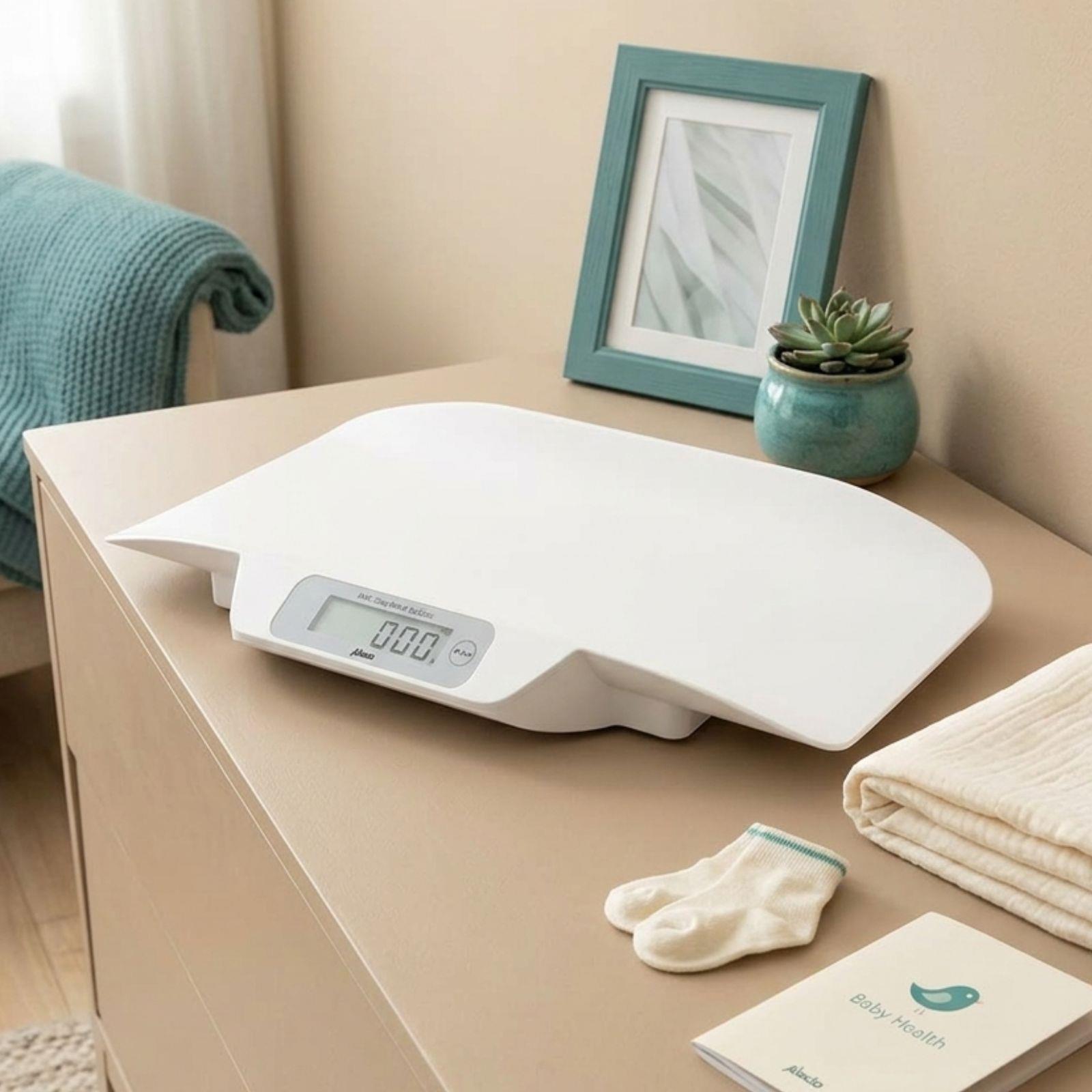 Alecto Baby Scale Digital Weight Scale Newborn 5 Gr Accurate Baby Scales - Baby Weighing Scales Max. 20 Kg - Baby Scale with Tare-Function - White