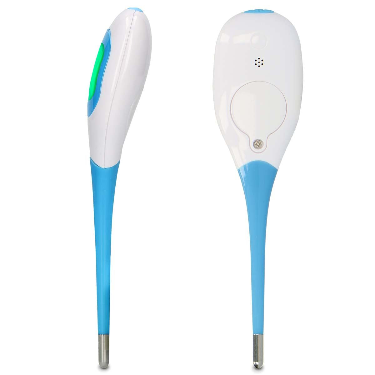 Fysic Digital Colour LCD Thermometer, Medical Oral, Under Arm, Baby & Adult Thermometer, Fast & Accurate Reading, Visual Warnings with Case - Blue