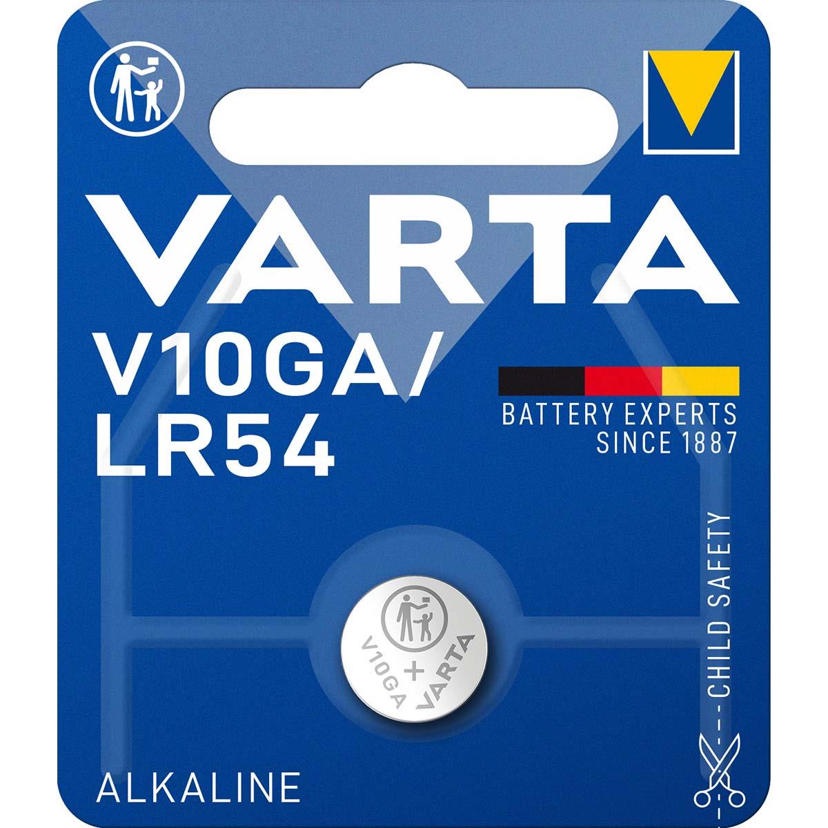 Varta LR54 V10GA Alkaline Button Cell Battery 1-Blister
