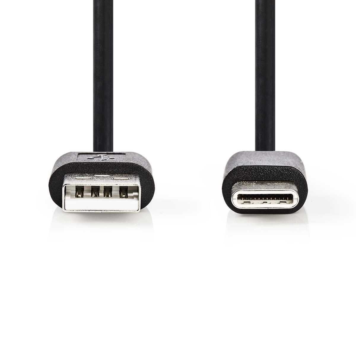 Nedis USB Cable | USB 2.0 | USB-A Male | USB-C™ Male | 5 W | 480 Mbps | Nickel Plated | 2.00 m | Round | PVC | Black | Label