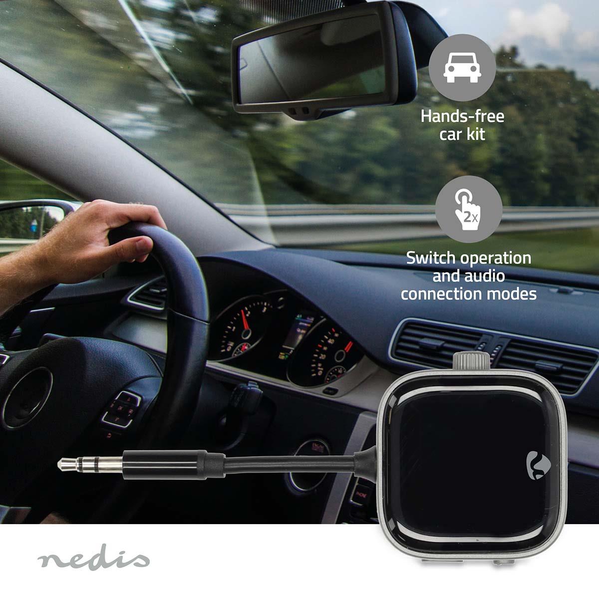 Nedis Bluetooth® Transmitter Receiver | Audio / video / data connections input: USB-C™ Female | Audio / video / data connections output: USB-C™ Female | SBC | Up to 2 Devices | Maximum battery play time: 13 hrs | Black