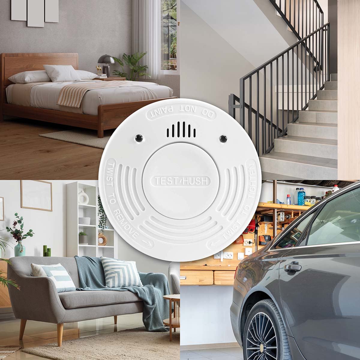 Alecto SD1010 Smoke detector with Runtime Sensor | >85 dB | 10 Year Battery Included | EN14604:2005/AC:2008 | White