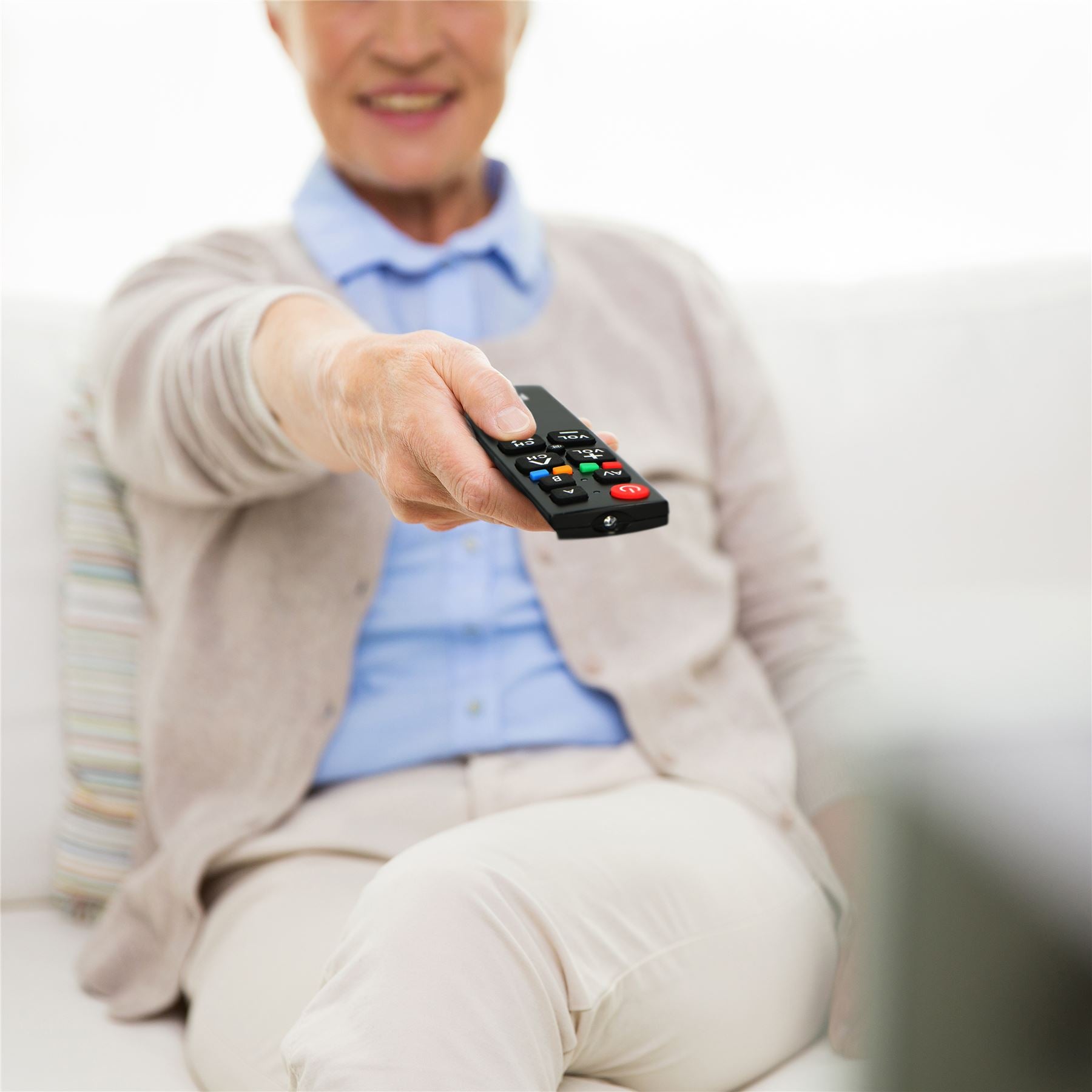 Fysic Large Button Simplified, 2 Device, Universal TV Remote Control for Elderly, Arthritis etc..