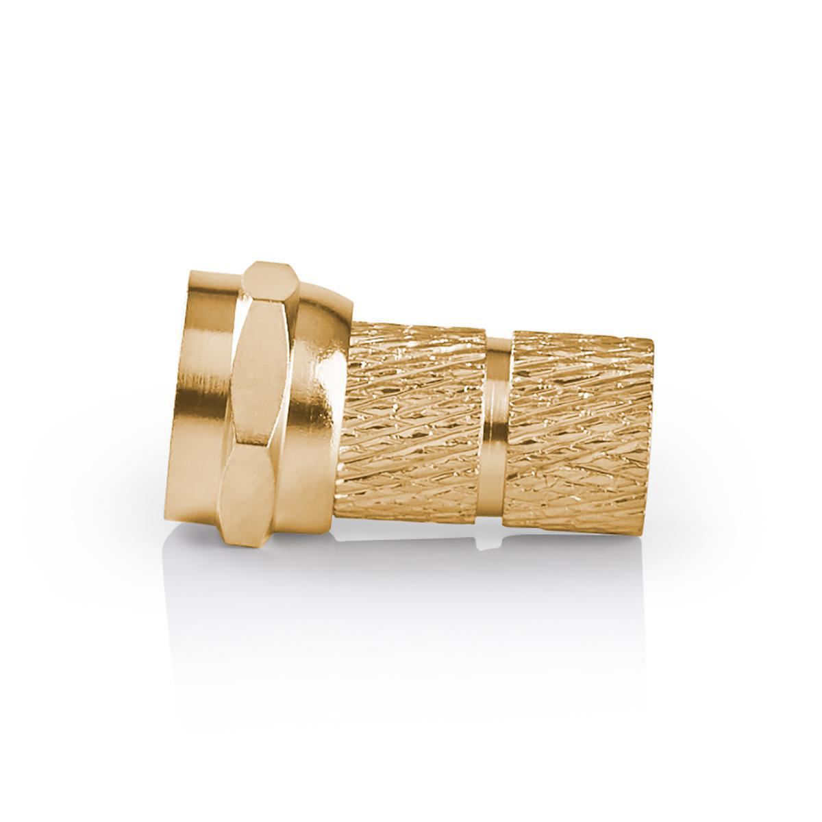 Nedis F-Connector | Straight | Male | Gold Plated | 75 Ohm | Twist-on | Cable input diameter: 5.5 mm | Copper | Metal | 2 pcs | Window Box
