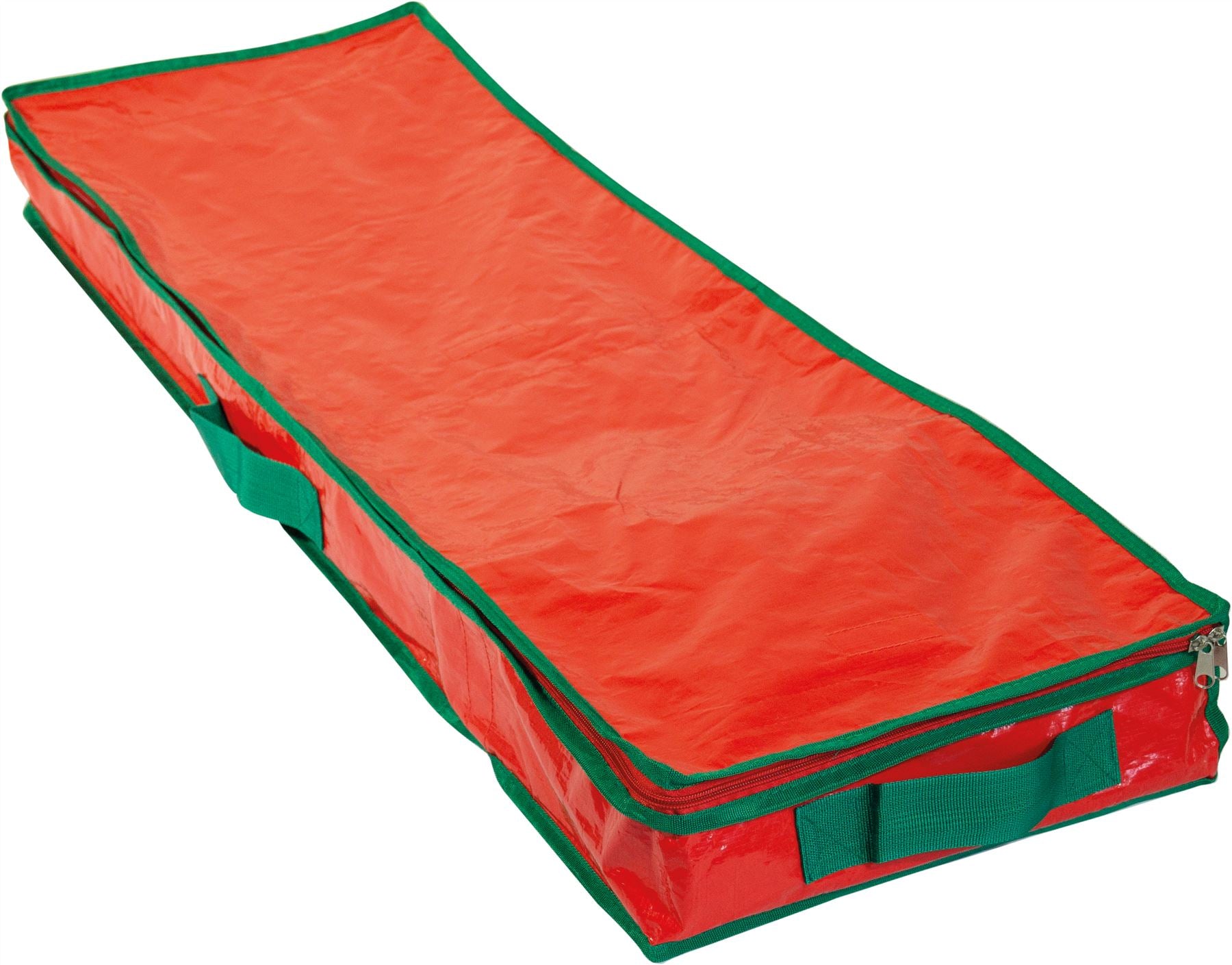 Christmas Wrapping Paper and Decoration Storage Bag with Zip and Carry Handle - Red