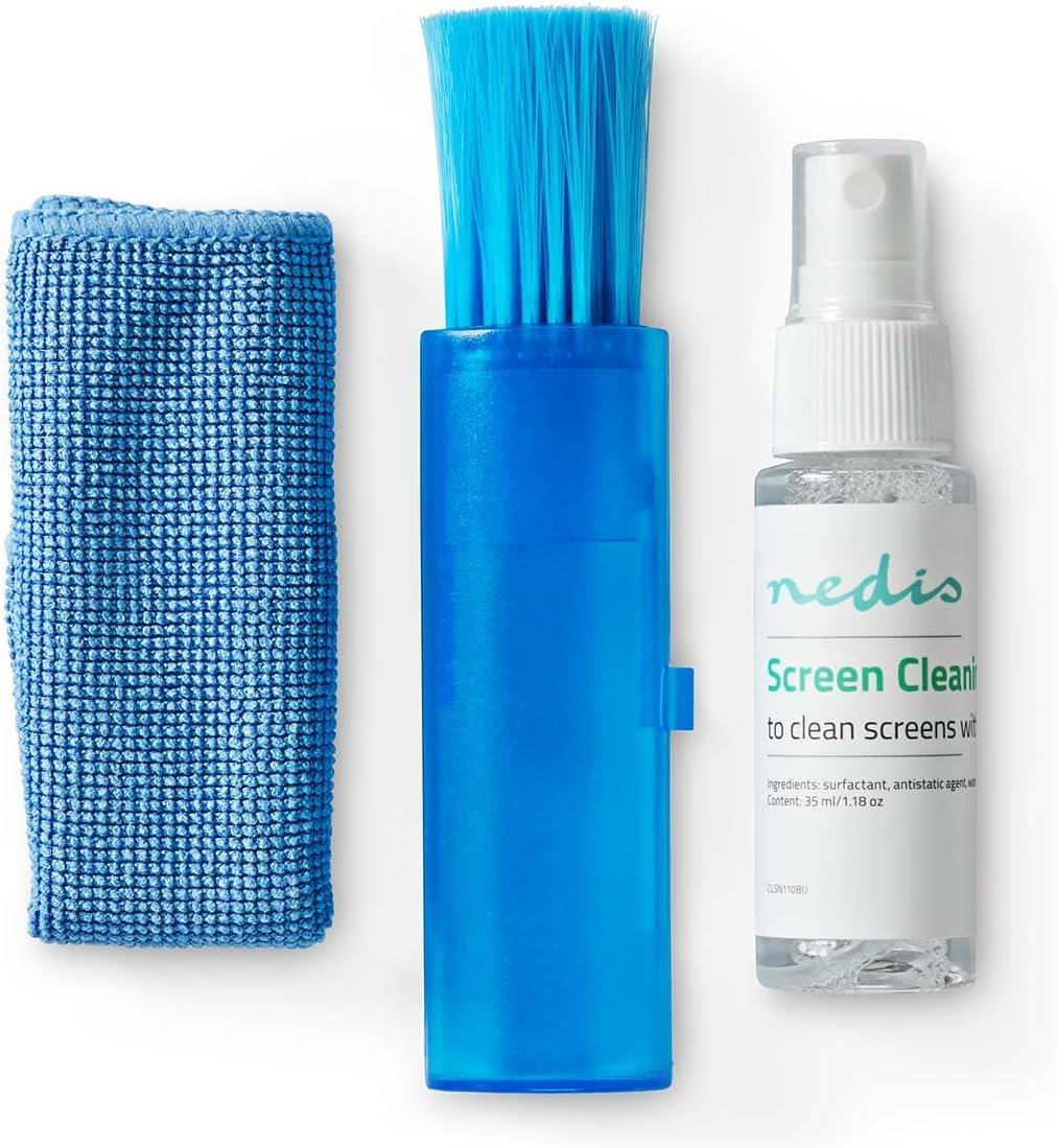 Nedis Screen Cleaner Kit for TV, PC, Smartphone & Tablet - 35ml Spray, Brush & Pearl Cloth