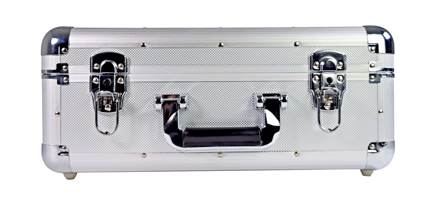 Citronic  Aluminium CD Flight Storage Lockable Case - Holds 60 Disc Travel Music DJ
