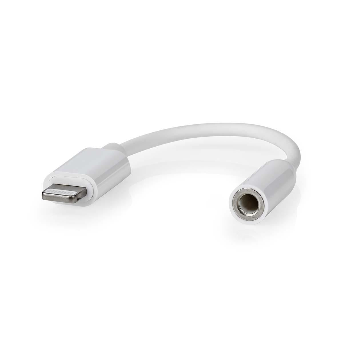 Nedis Lightning Adapter | Apple Lightning 8-Pin | 3.5 mm Female | Nickel Plated | 0.10 m | Round | PVC | Box