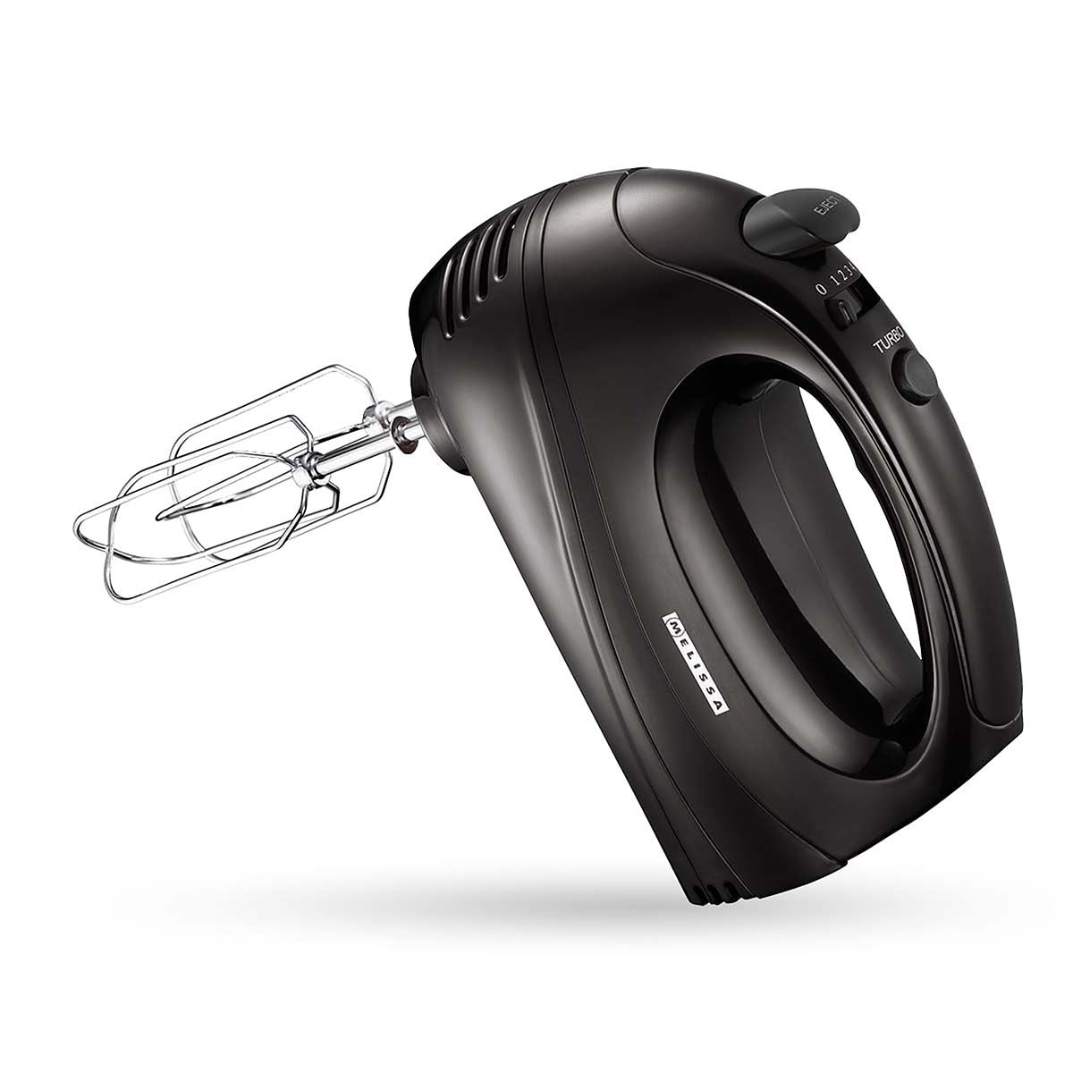 MELISSA Electric Hand Mixer with 5 speeds & turbo setting, 2 chrome plated beaters, all dishwasher safe, Easy release button, 300w - Black