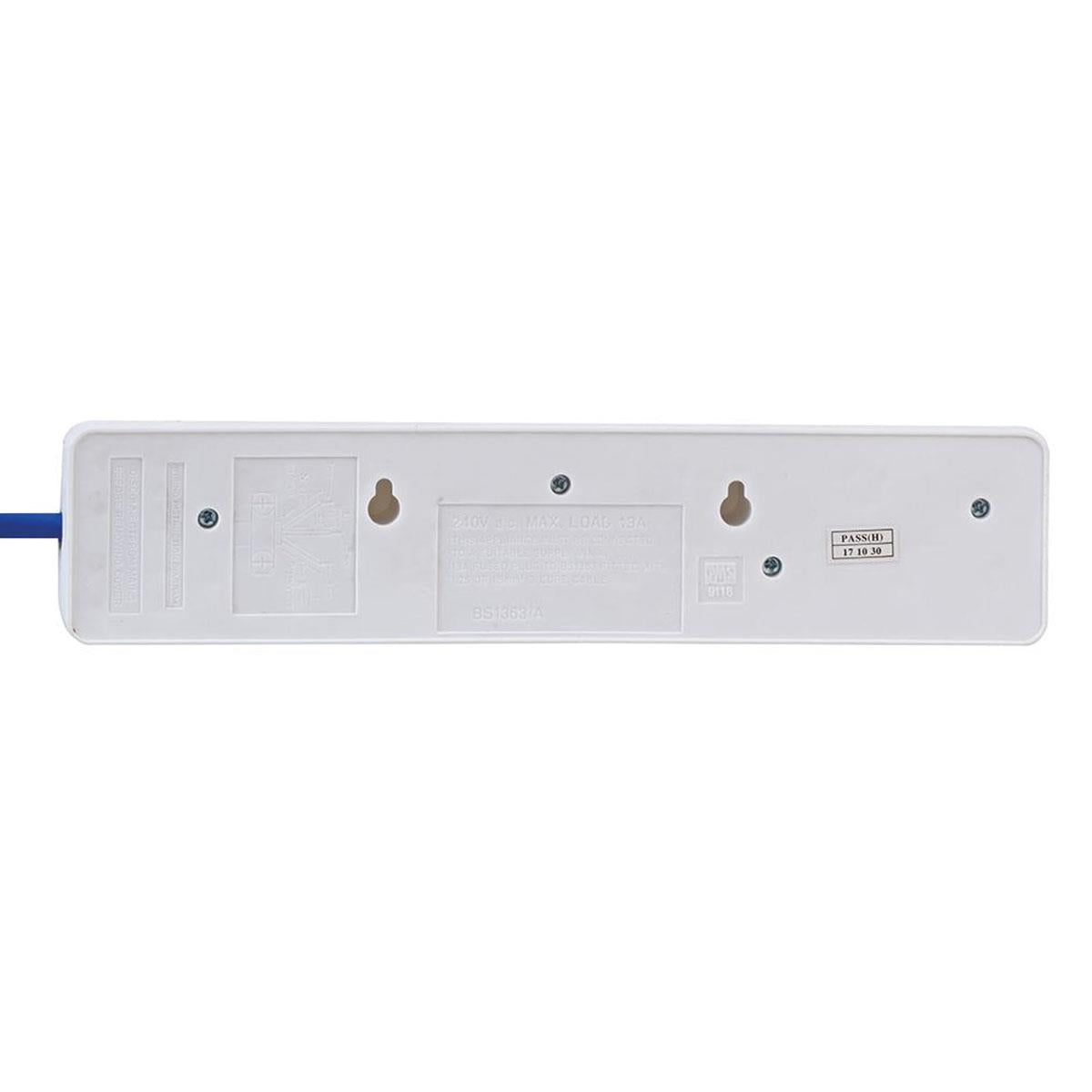 Ex-Pro 20m 16A to 13A Caravan Adapter, 4 Gang Socket Extension Lead, IEC 60309 Plug to UK 3 Pin Sockets with LED Indicator