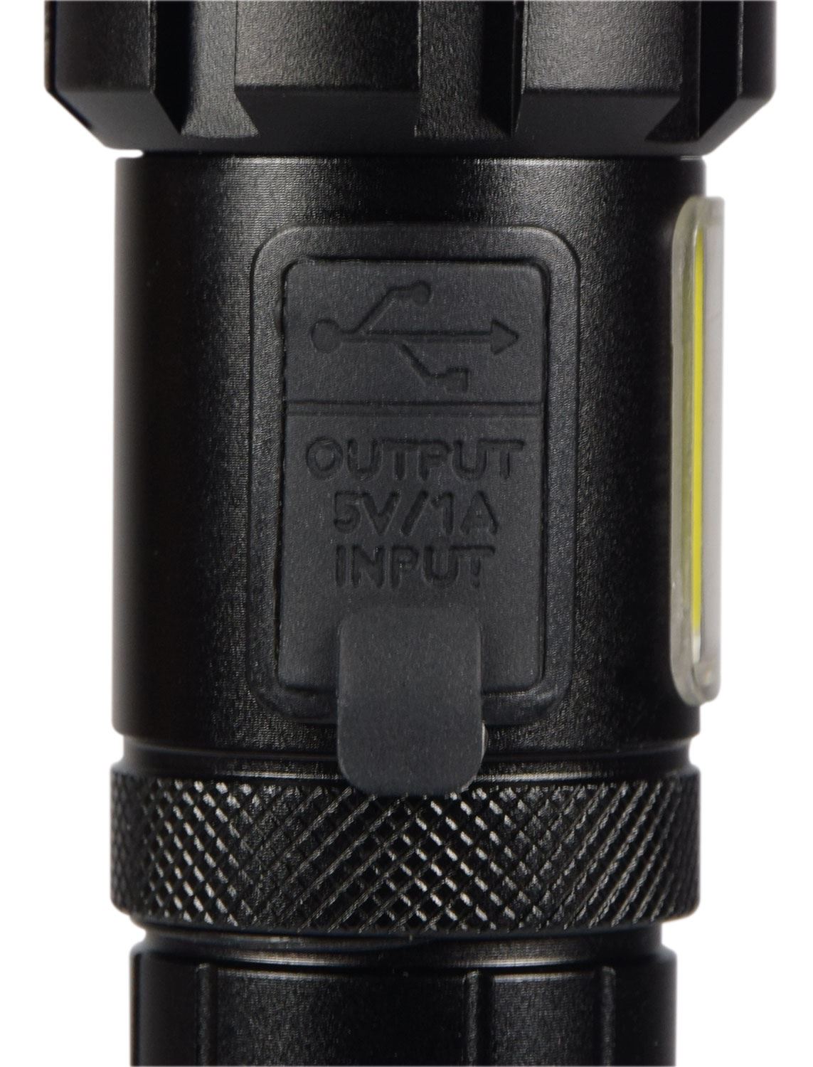 Mercury Mercury | Flashlight COB LED Rugged 7-Mode & Emergency Lamp with USB Rechargeable 5000mAh Powerbank, Telescopic Zoom, and Water-Resistant Metal Body – Ideal for Camping, Hiking, and Emergency Use