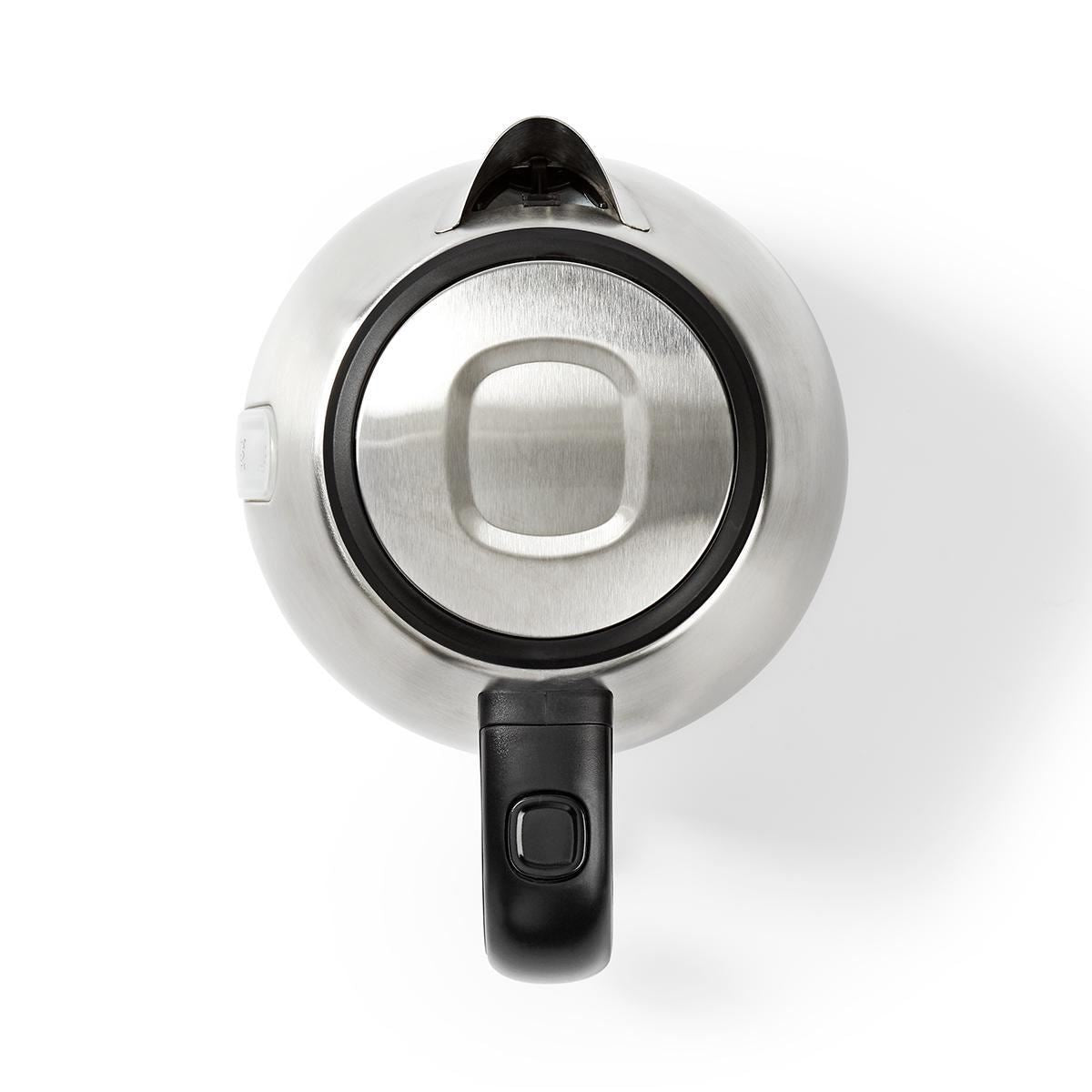 Nedis Electric Kettle, 1.0L Capacity with Quick Boil Time, Boil-Dry Protection and Removable Filter for Fresher Water, 2150W - Silver