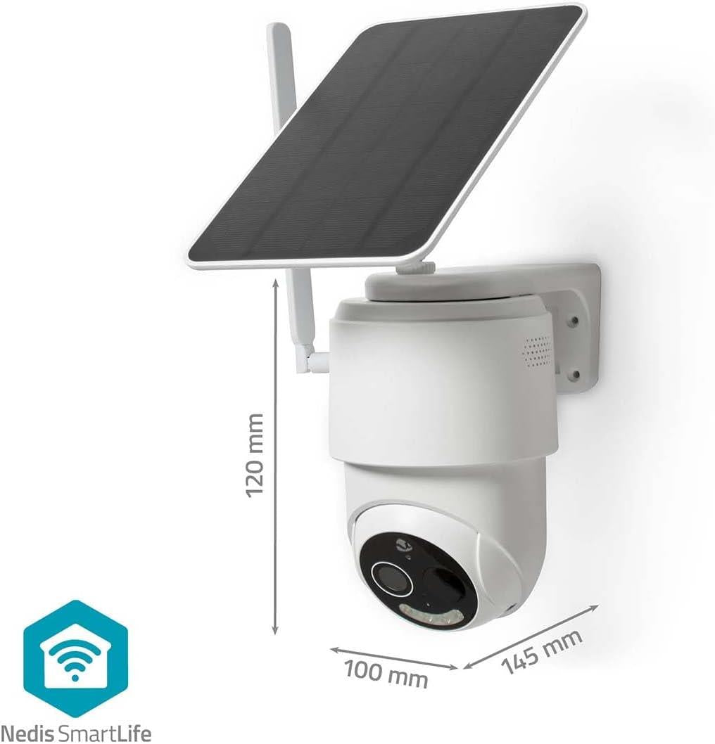 Nedis SmartLife Outdoor Camera Wi-Fi  4G HD 1080p Pan tilt P65 Solar Operation