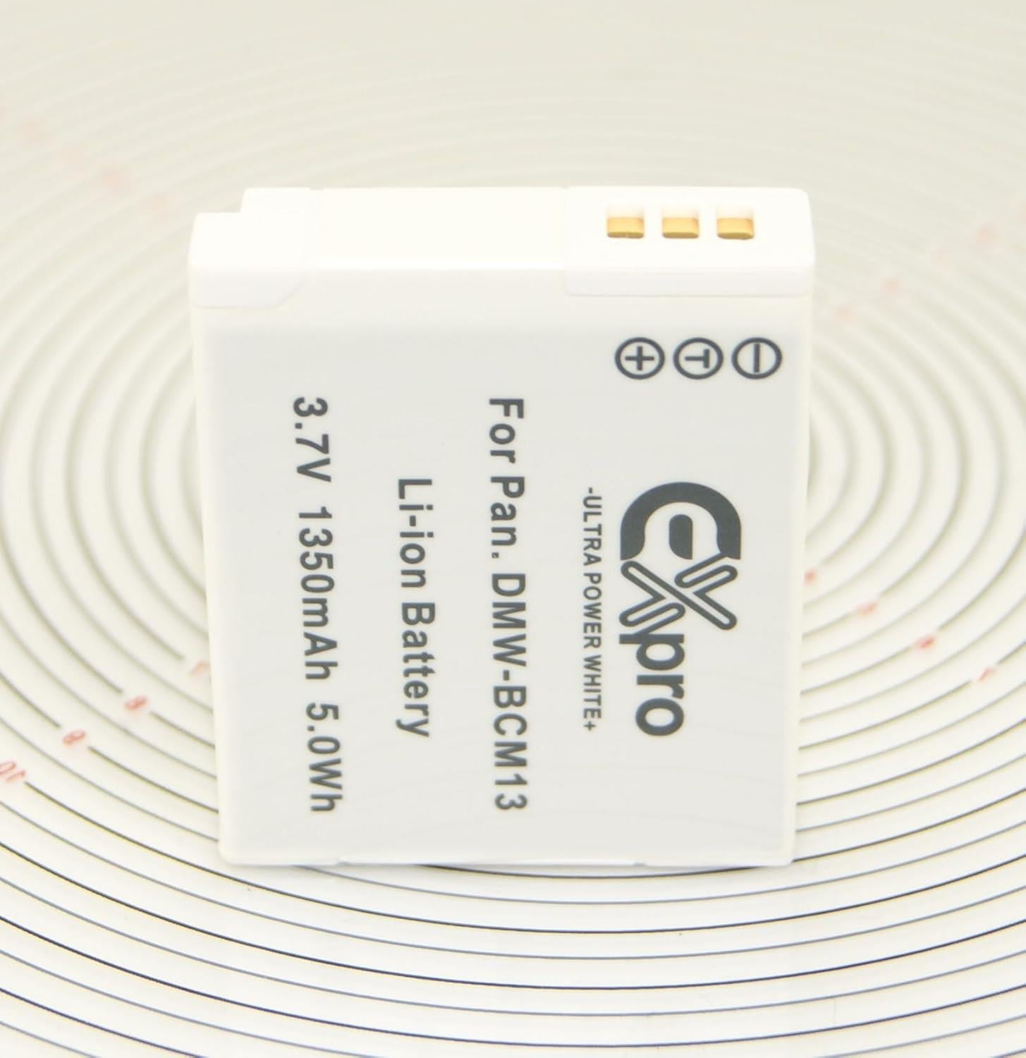 Ex-Pro DMW-BCM13, DMW-BCM13E, DMW-BCM13PP Panasonic White Series Li-on Digital Camera Battery