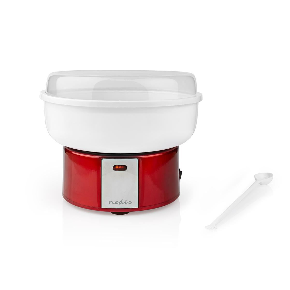 Nedis Retro Candy Floss Machine, 500W Electric Candy Cotton Maker - Red & White