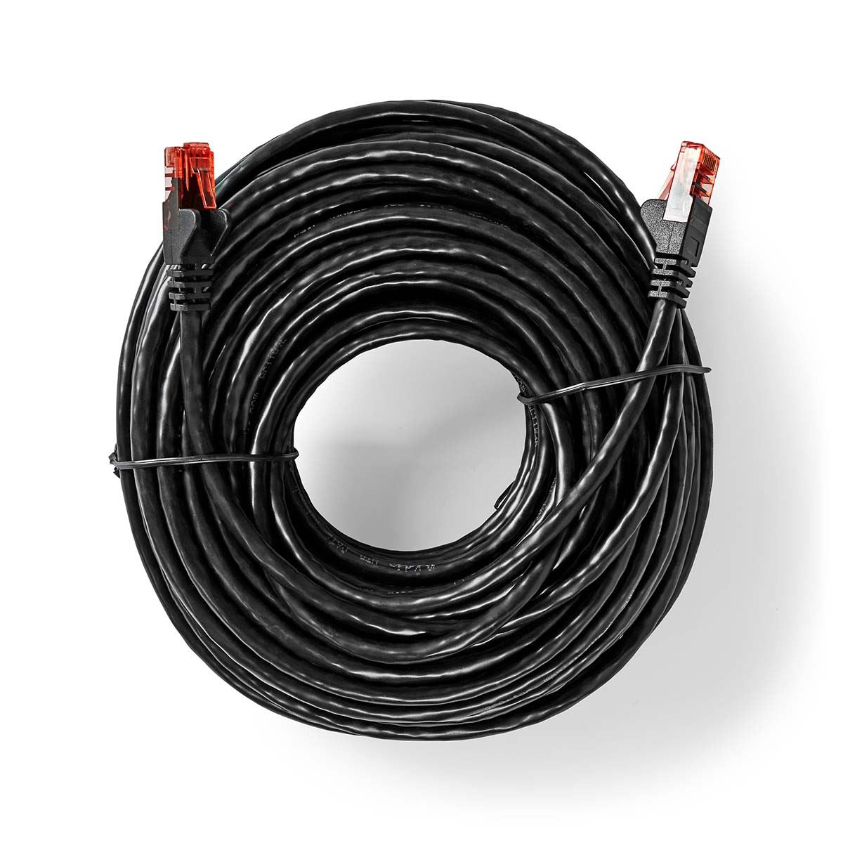 Nedis CAT6 Network Cable | RJ45 Male | RJ45 Male | U/UTP | 20.0 m | Outdoor | Round | PE | Black | Label