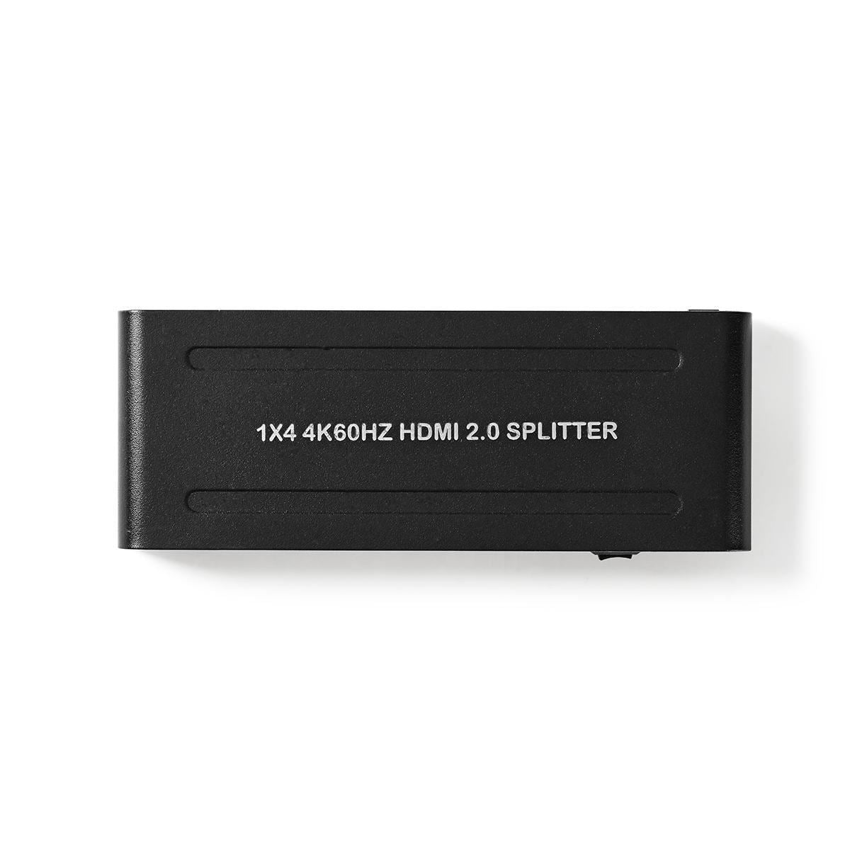 Nedis HDMI™ Splitter | 4 port(s) | HDMI™ Input | 4x HDMI™ Output | 4K@60Hz | 18 Gbps | Metal | Anthracite