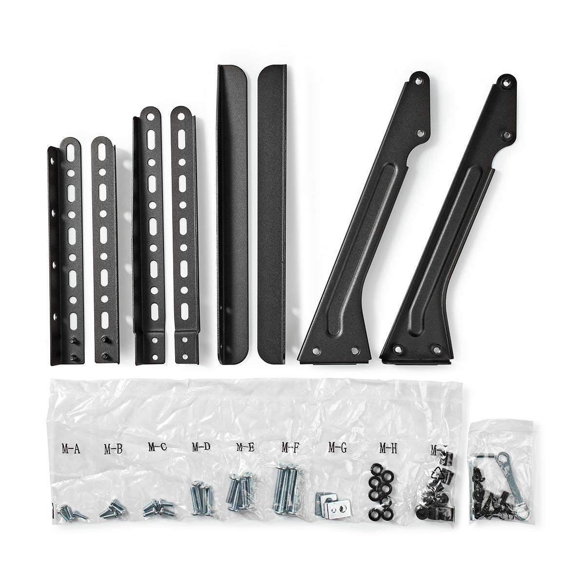 Nedis Fixed TV Desk Stand | 13 - 70 " | Maximum supported screen weight: 50 kg | Adjustable pre-fixed heights | Steel | Black