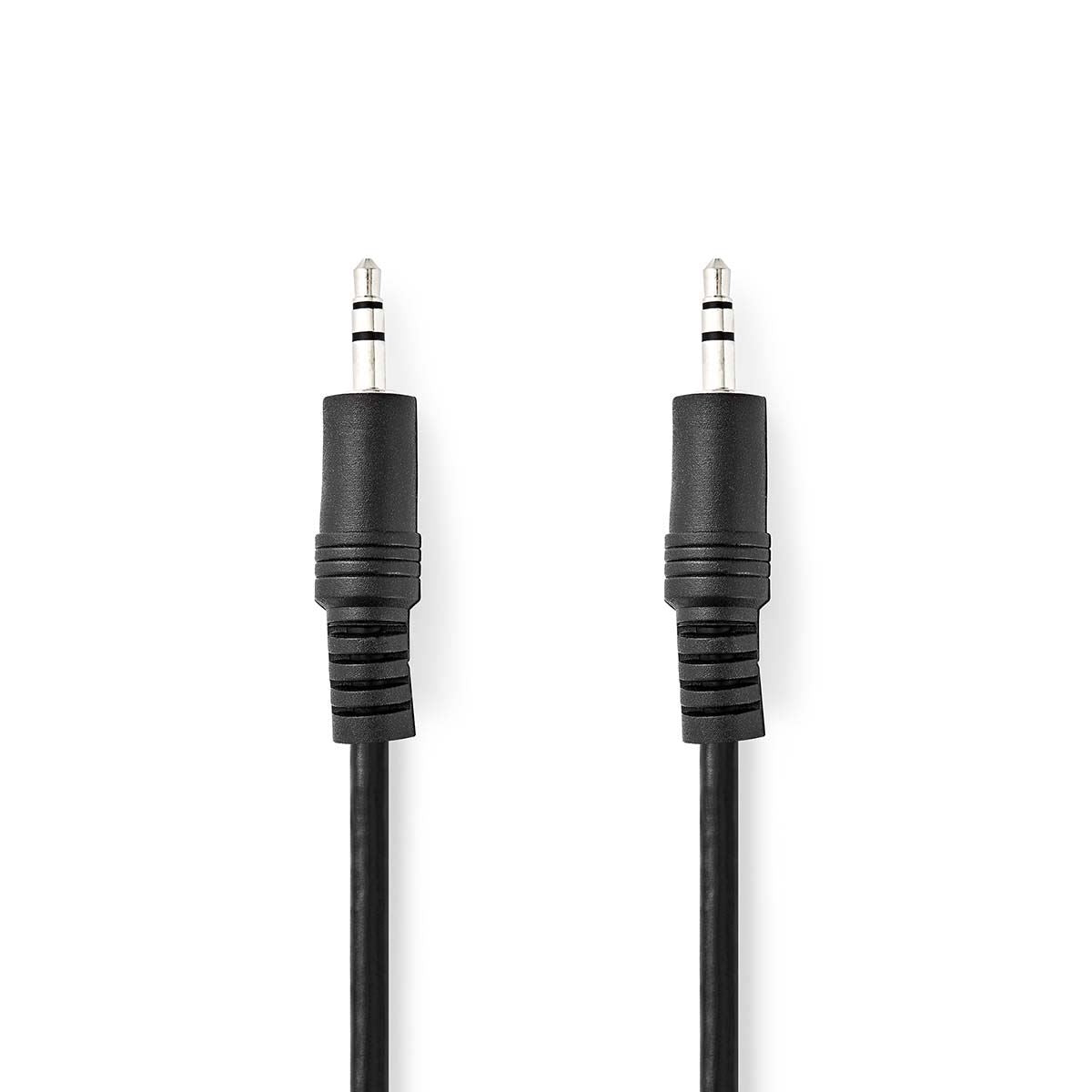 Nedis Stereo Audio Cable | 3.5 mm Male | 3.5 mm Male | Nickel Plated | 0.50 m | Round | Black | Tag