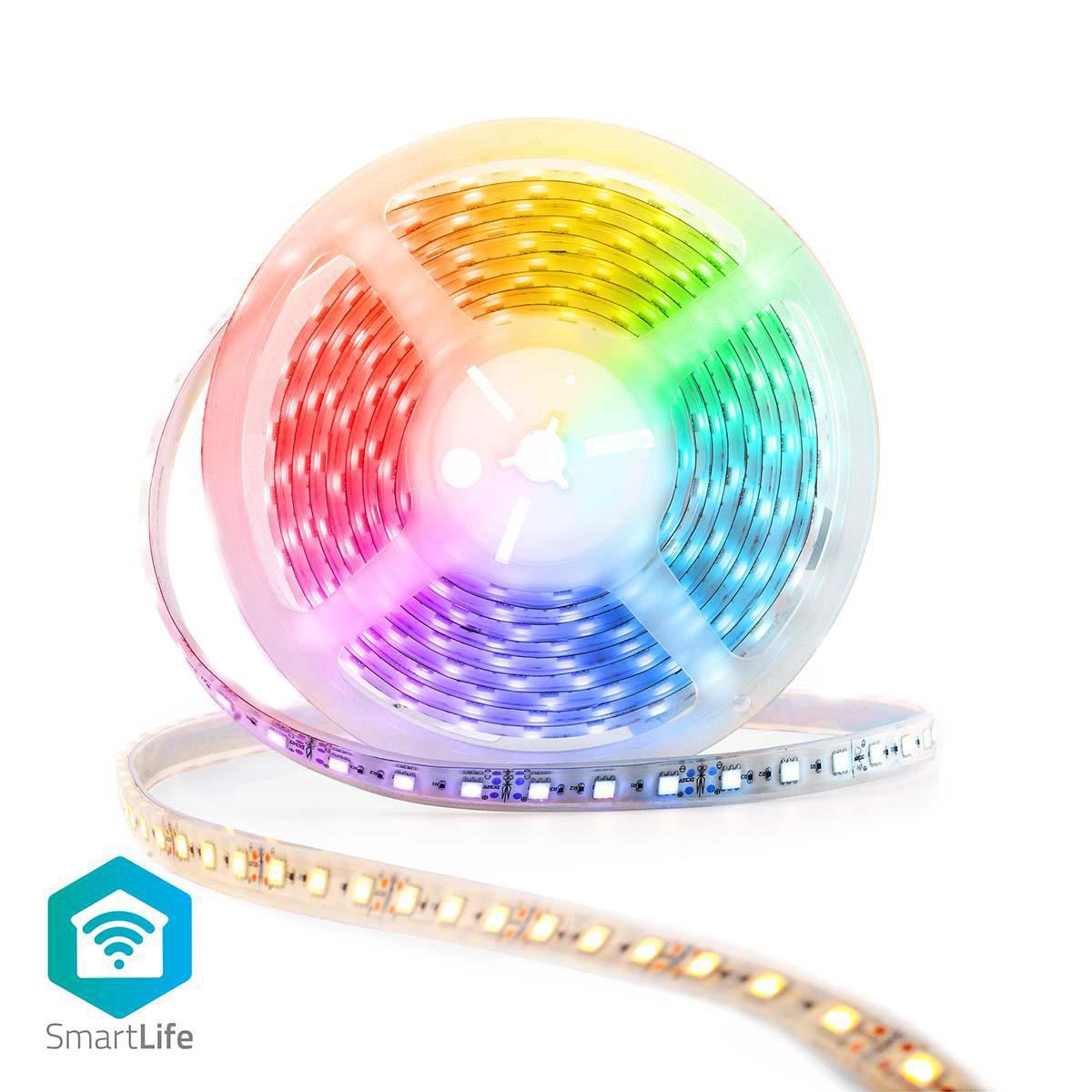 Nedis SmartLife LED Strip | Wi-Fi | Cool White / RGB / Warm White | SMD | 5.00 m | IP44 | 2700 - 6500 K | 960 lm | Android™ / IOS