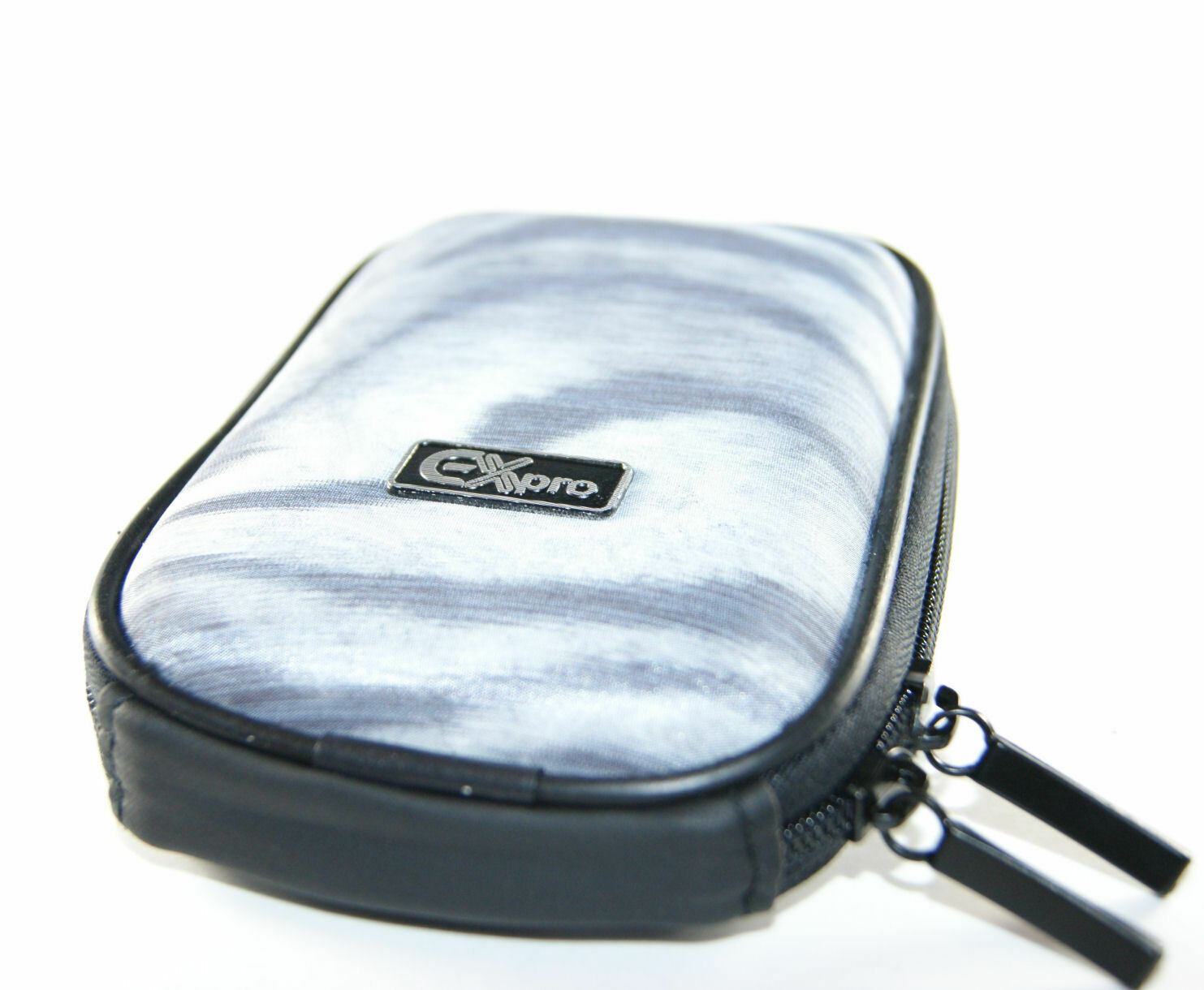 Ex-Pro Expression Collection -  illusion Grey - Hard Clam Shock proof Digital Camera Case Bag (Cameras upto 95mm x 65mm x 25mm)