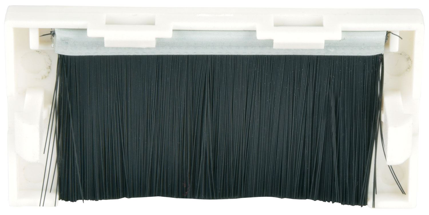 Av:link Keystone Half Brush Module Wall Faceplate Frame Cable Lead Outlet Entry Tidy Plate 25x50mm