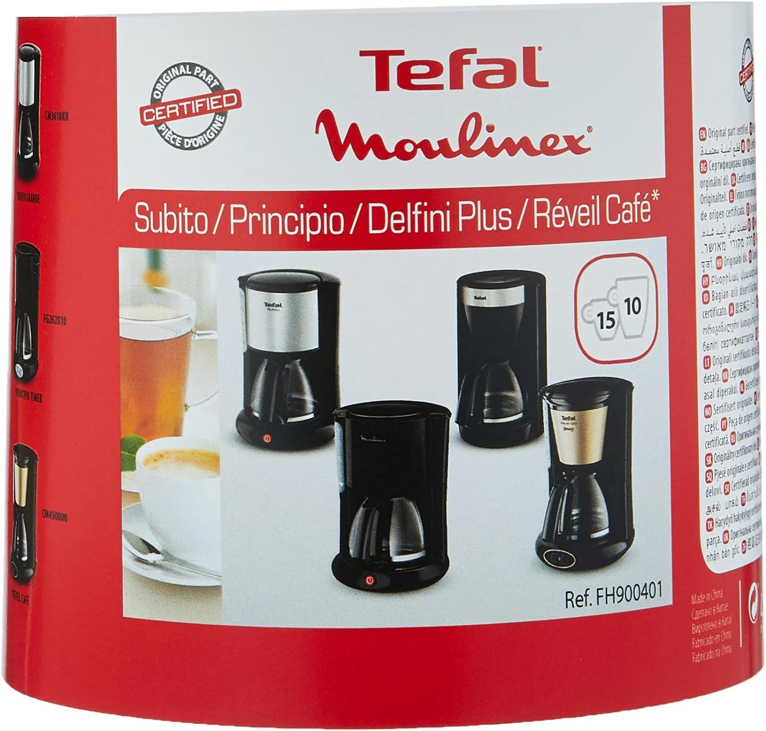 Moulinex FH900401 Coffee Jug 1.25 L Black 15 Cups Compatible with Subito, Principio, Delfini Plus Coffe Machines