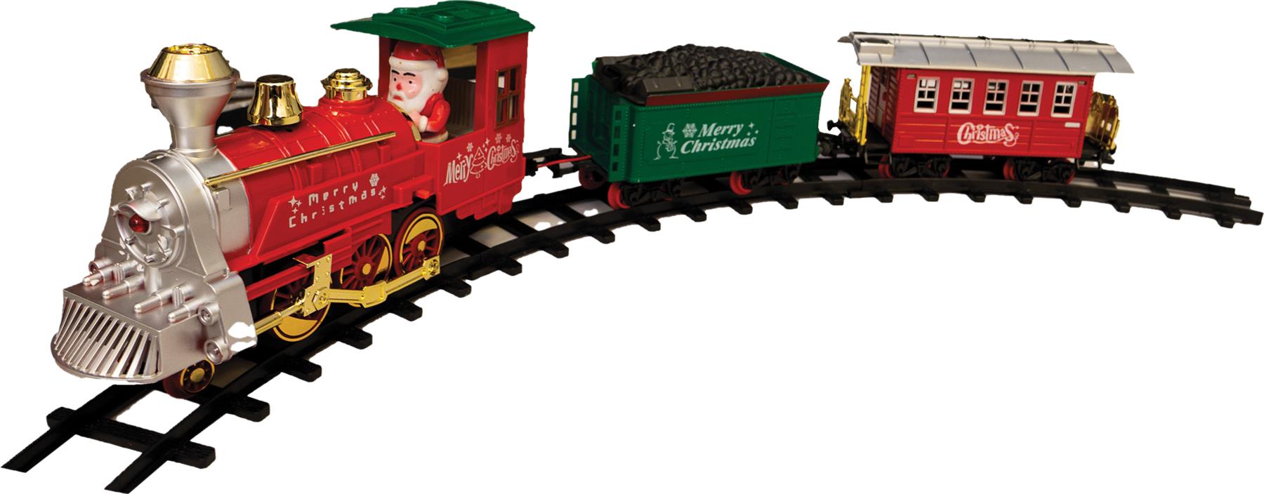 Christmas Train with Track 2 Carriages Xmas Train Set Plays Jingle Bells & Working Headlights