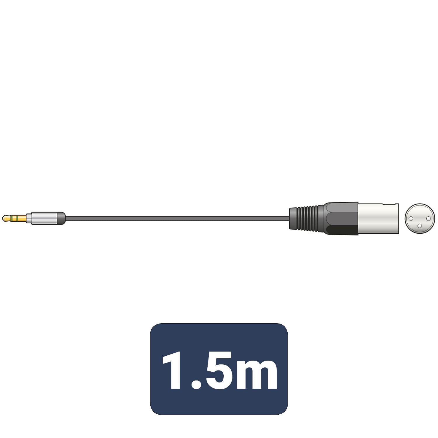 Citronic 1.5m Classic 3.5mm Male Jack Cable to XLR 3-Pin Male [Headphone socket to Mixer]