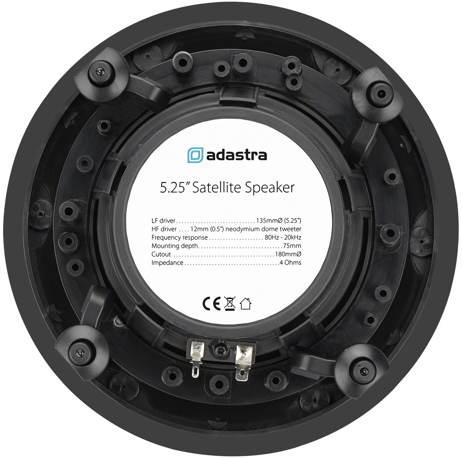Adastra BCS52S Bluetooth 5.25" Ceiling Speaker Set with Full Range 2 Way Coaxial Speakers