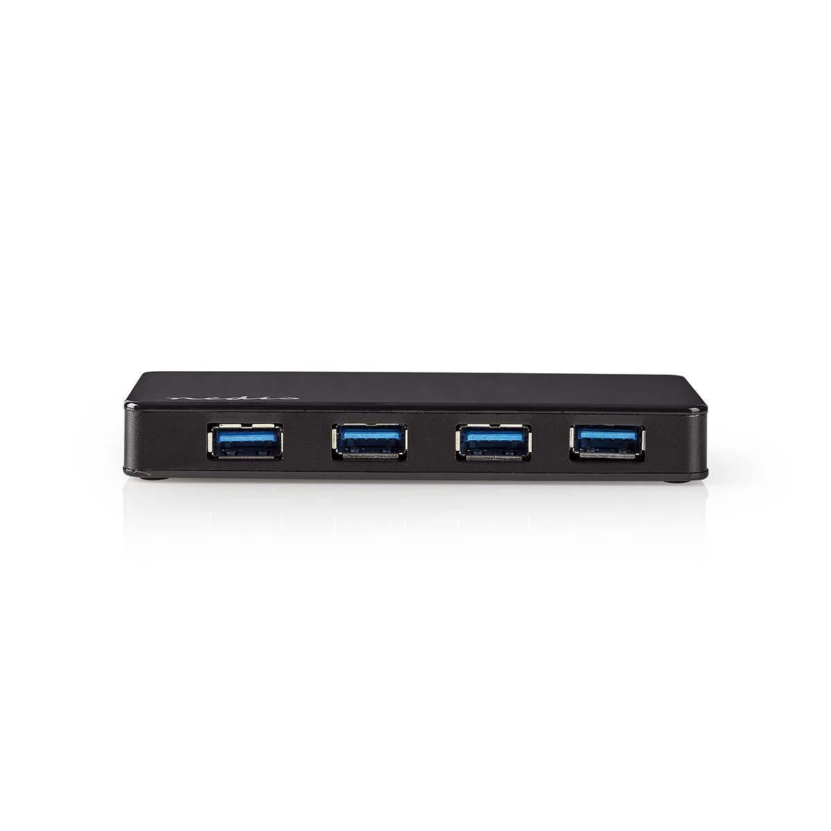 Nedis USB Hub | USB-A Male | 4x USB A Female | 4 port(s) | USB 3.2 Gen 1 | Mains Powered / USB Powered | 4x USB