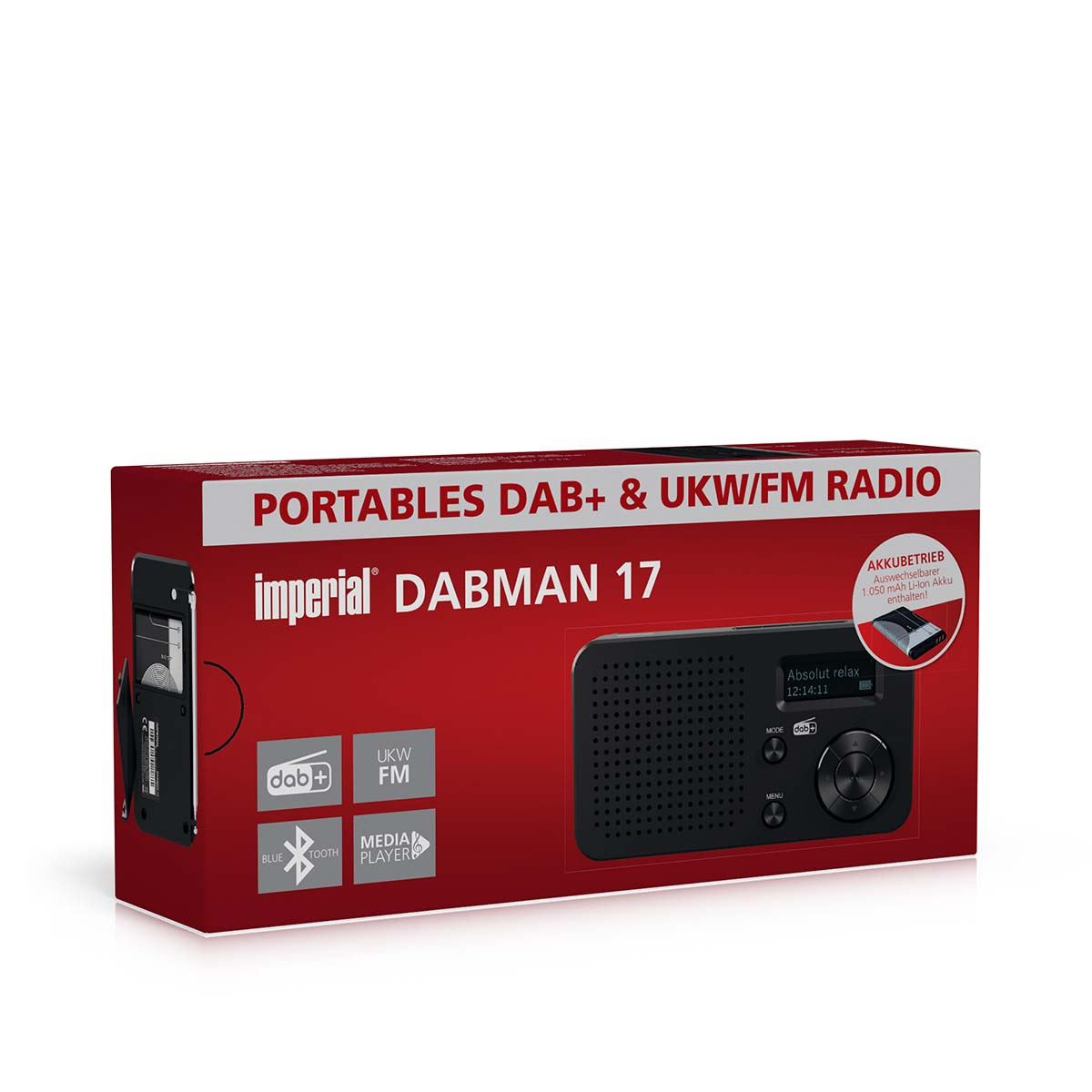 Imperial DABMAN 17 portable DAB+/FM radio with Bluetooth Black