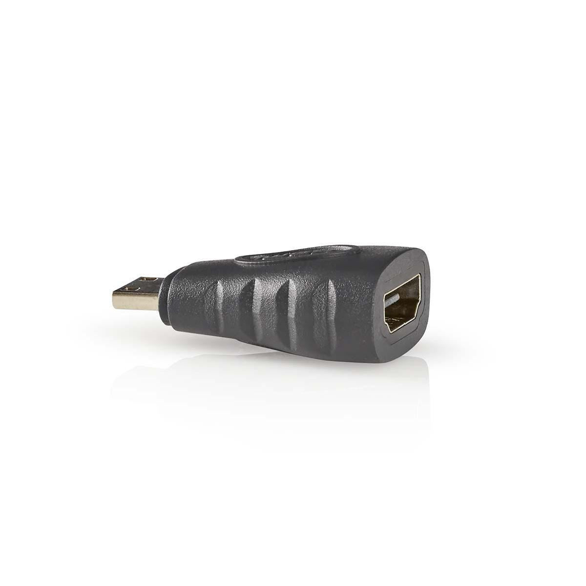 Nedis HDMI™ Adapter | HDMI™ Mini Connector to HDMI™ Female | Gold Plated | Straight | ABS | Anthracite