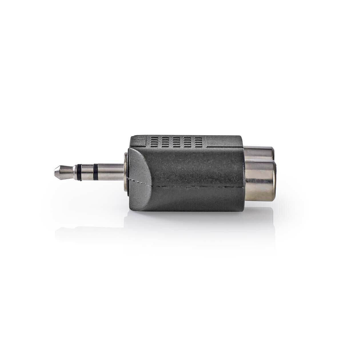Nedis Stereo Audio Splitter Adapter | 3.5 mm Male - 2x RCA Female | Black