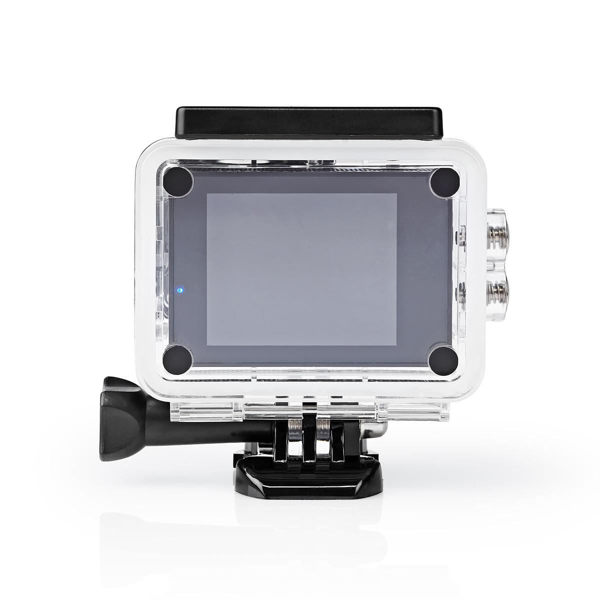 Nedis Action Cam | 1 Screen | 1080p@30fps | 12 MPixel | Waterproof up to: 30.0 m | 90 min | Wi-Fi | App available for: Android™ / IOS | Mounts included | Black