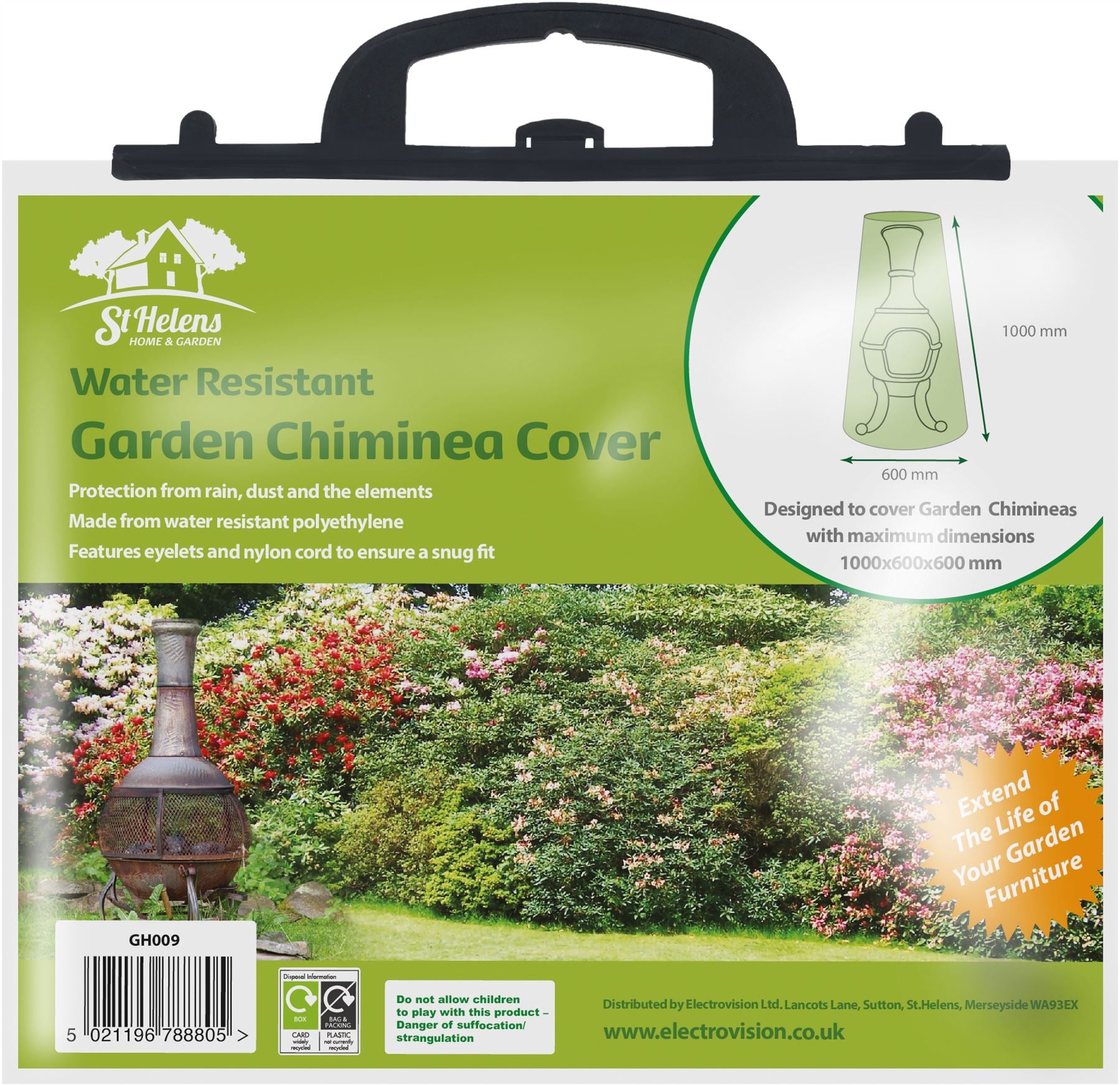 Water Resistant Chiminea Cover Protector