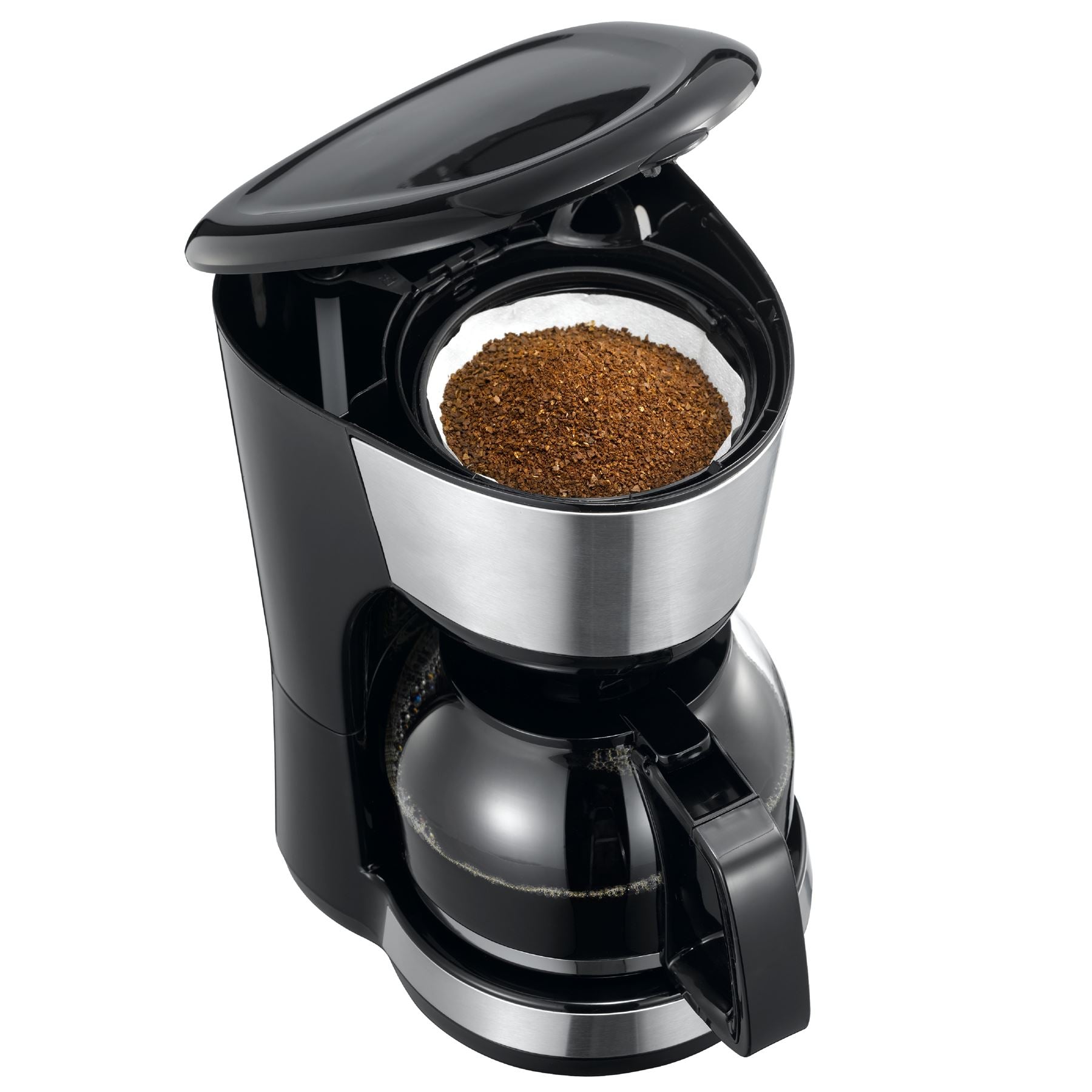 Butler Coffee Maker 1.25L Easy to Use Keep Warm Function Nylon Reusable Filter - Black