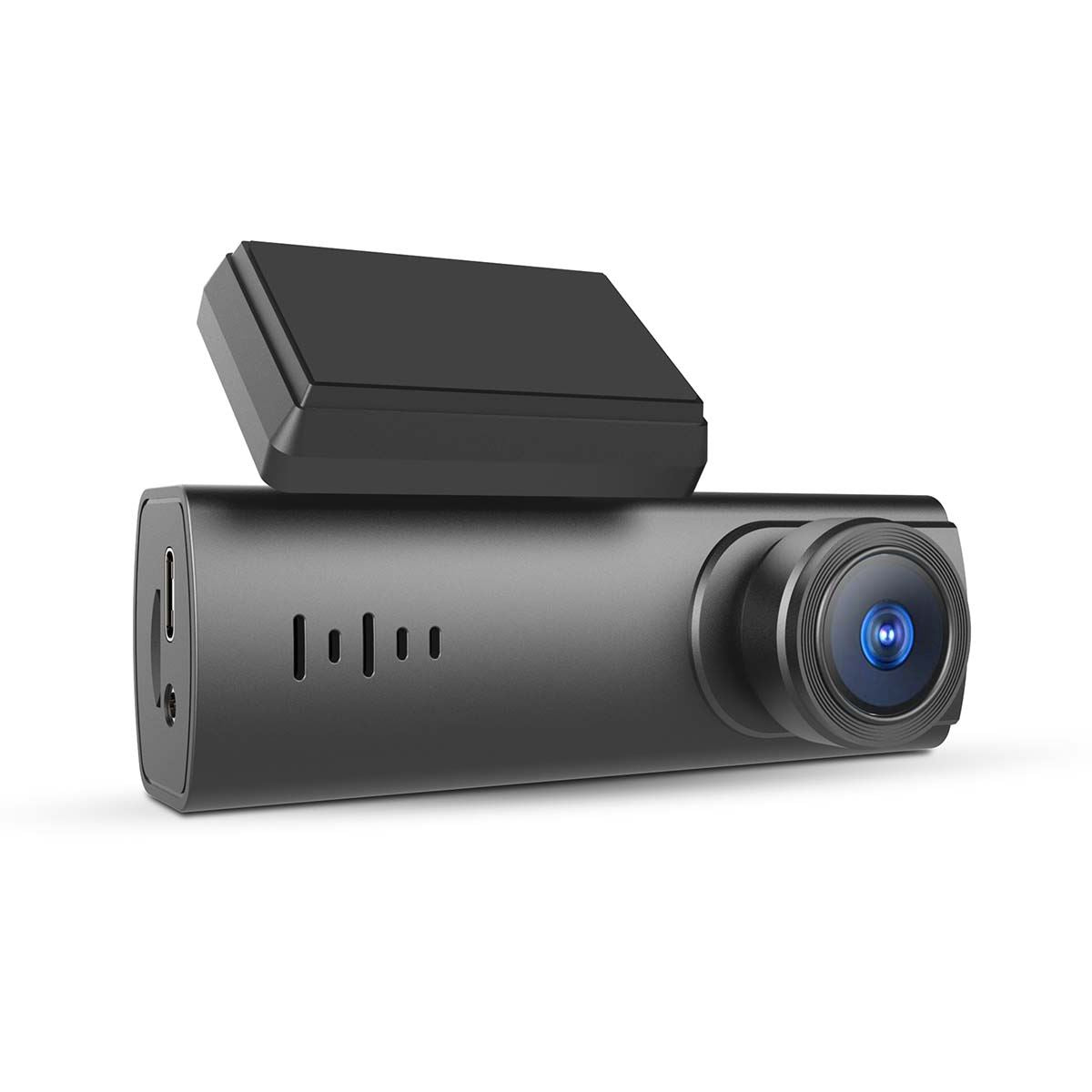 Nedis Dash Cam, Full HD 1080p @30fps, Wi-Fi, Loop Recording, 150 Degree Wide Angle, Photo Mode, Night View, Supports 128GB microSD, USB-C, Built-In Mic & Speaker - Black