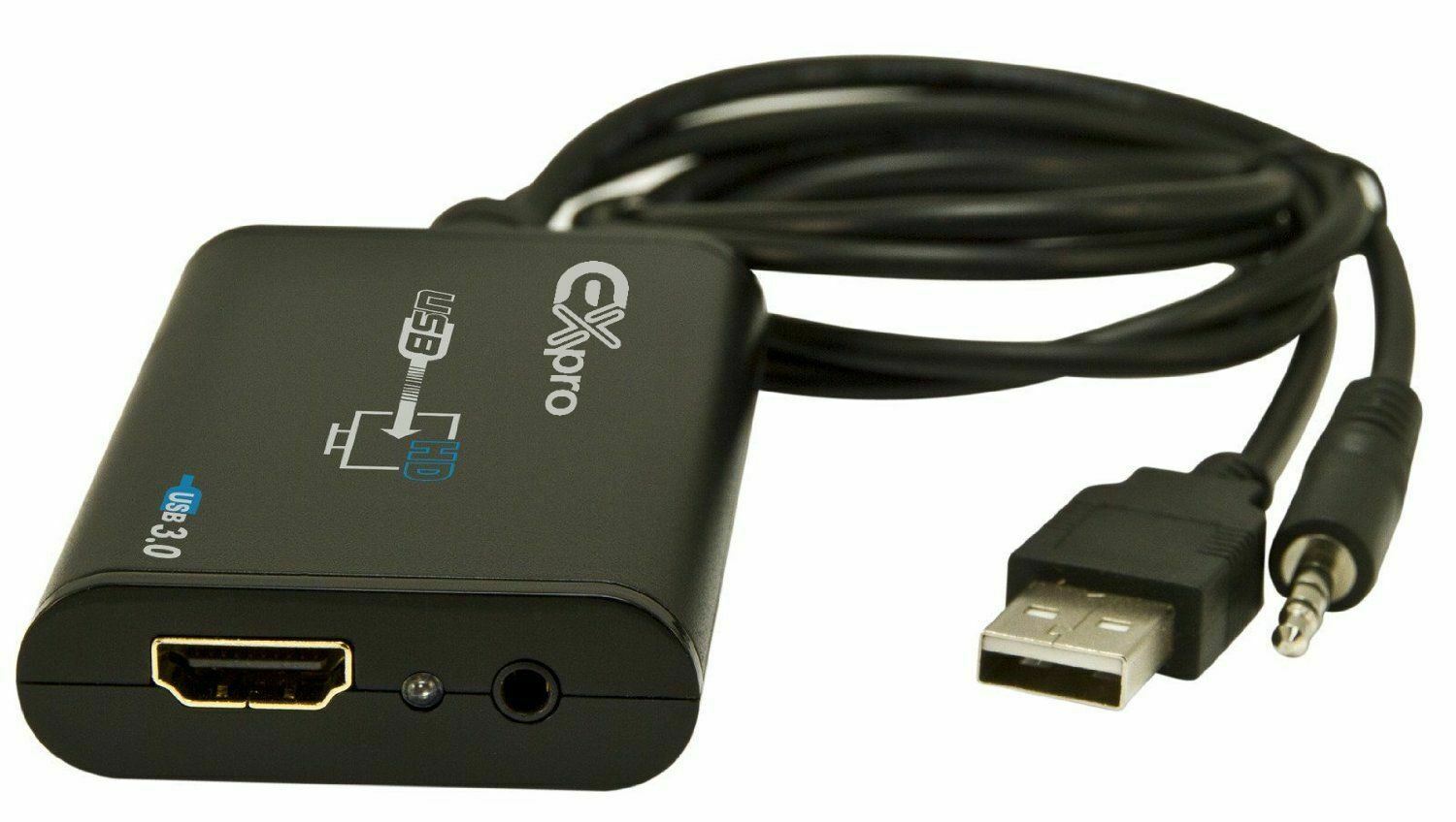 Ex-Pro AV-Pro USB 3.0 to HDMI Cable with Audio. Full HD Support. Supports Dual/Extended desktop. [PC/Mac]
