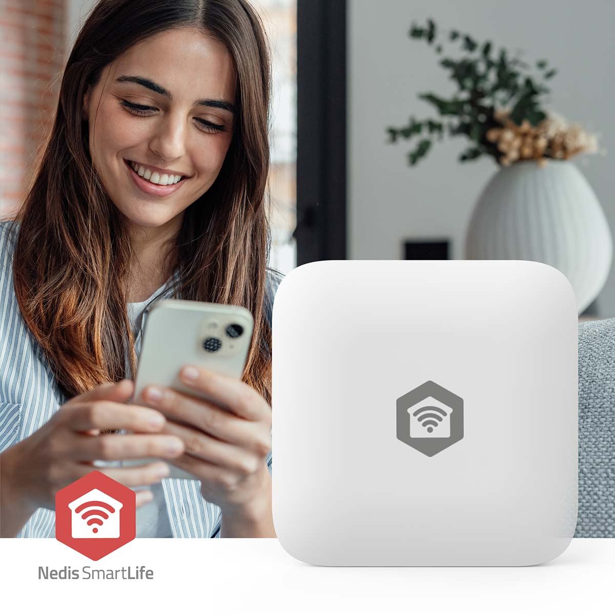 Nedis SmartLife Water Detector | Zigbee 3.0 | Battery Powered | Max. battery life: 12 Months | White