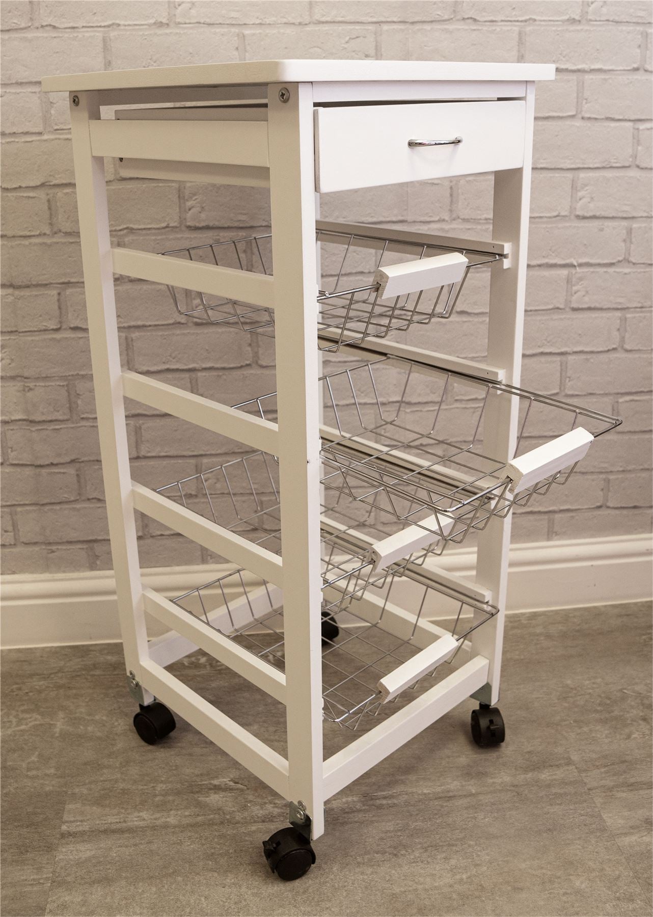 Kitchen Trolley on Castors Storage Kitchen Space, Kitchen Caddy, Serving Trolley