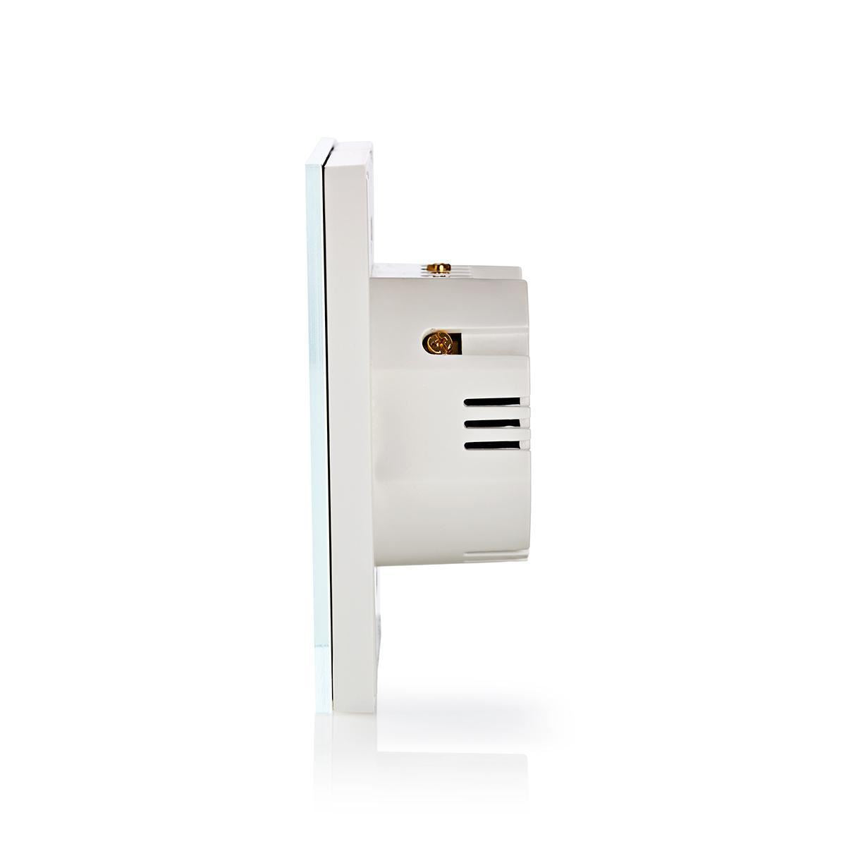 Nedis SmartLife Wall Switch | Curtain / Shutter / Sunshade | Wall Mount | 300 W | Android™ / IOS | Glass | White