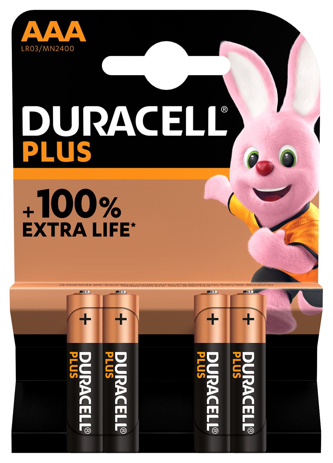 Duracell  AAA Battery Plus power - 4 Pack