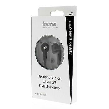 Hama "4Music” 3.5mm Headphones, Earbuds, with Cable kink protection -Black